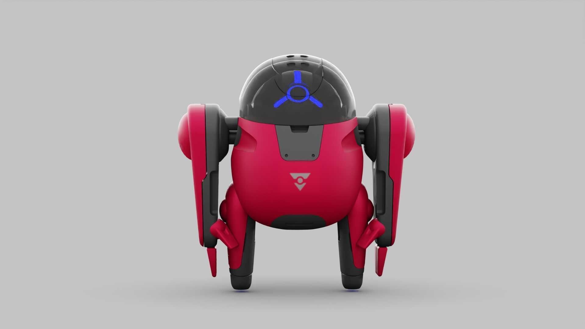 DRONE BOT R-500 RIGGED 3D model_16