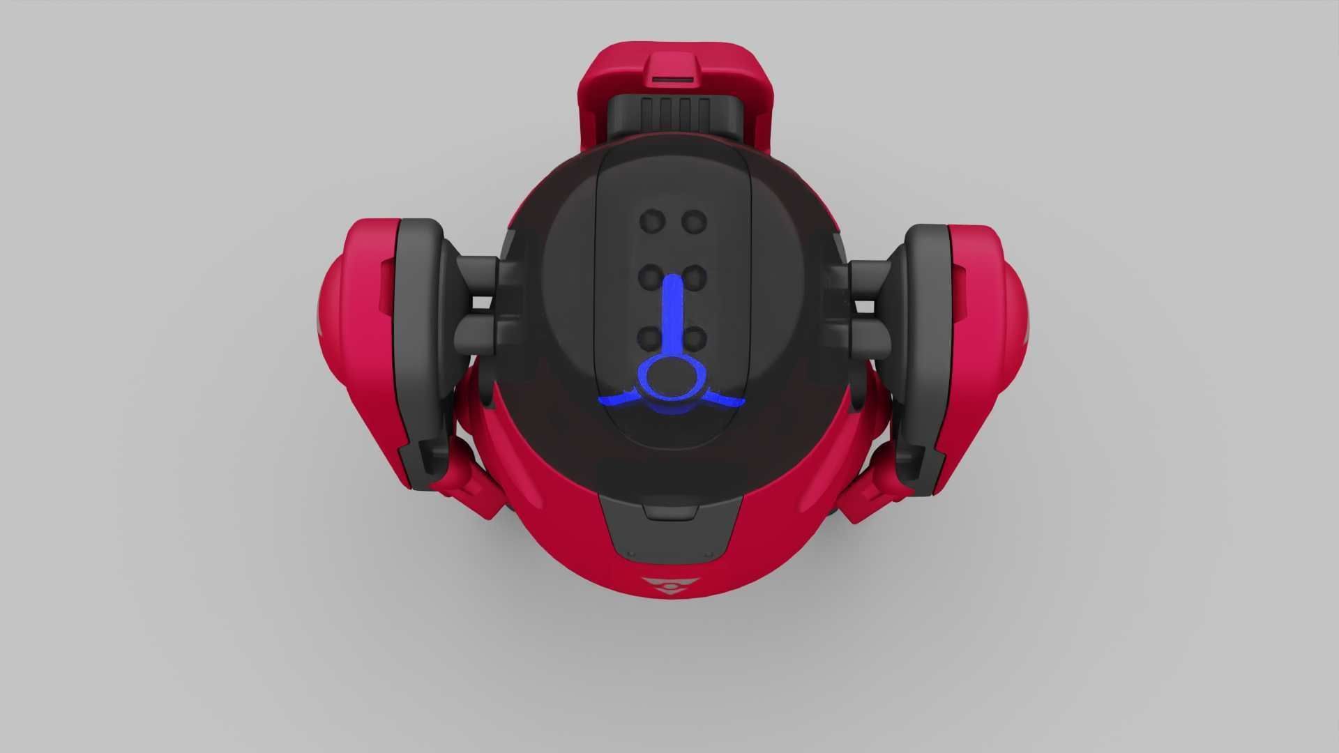 DRONE BOT R-500 RIGGED 3D model_29