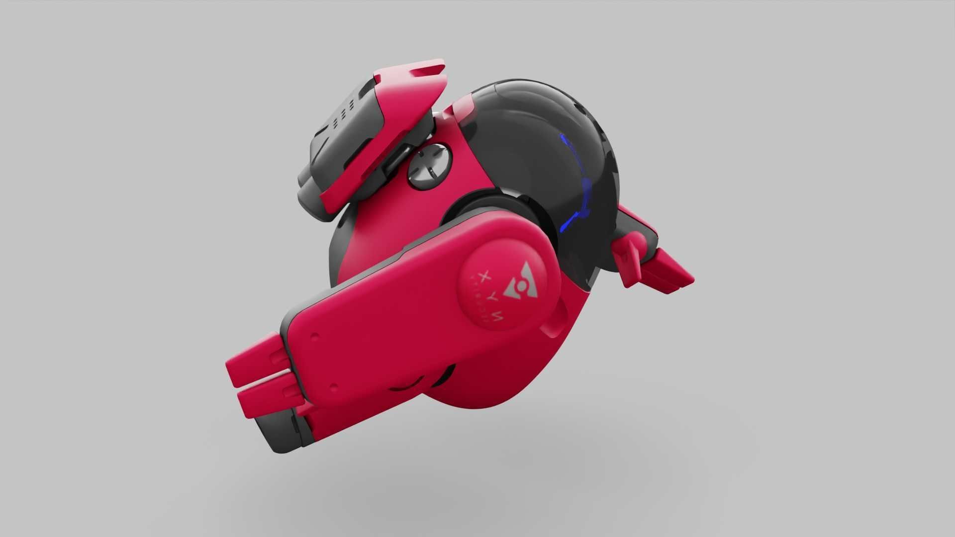 DRONE BOT R-500 RIGGED 3D model_12