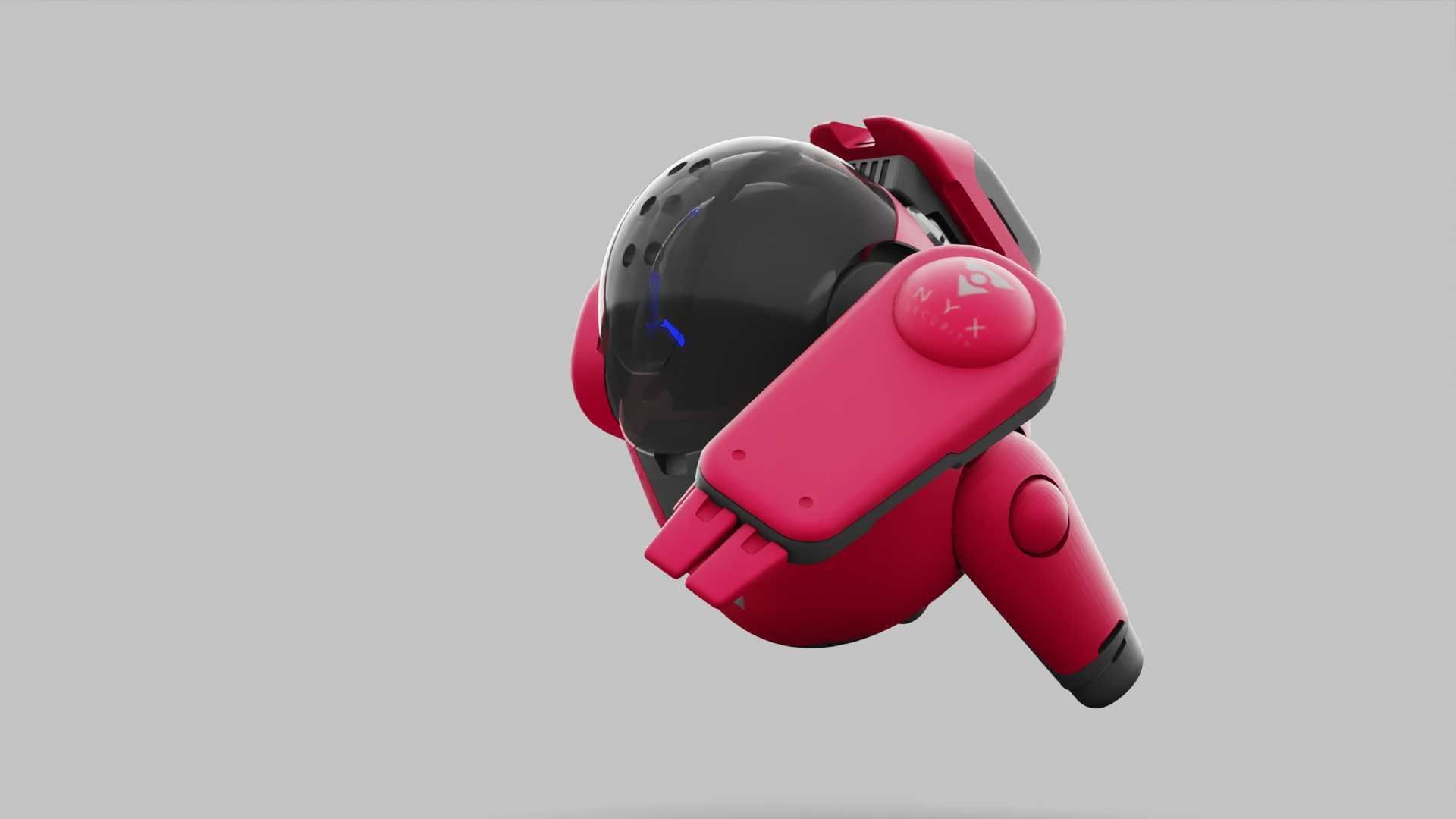 DRONE BOT R-500 RIGGED 3D model_4