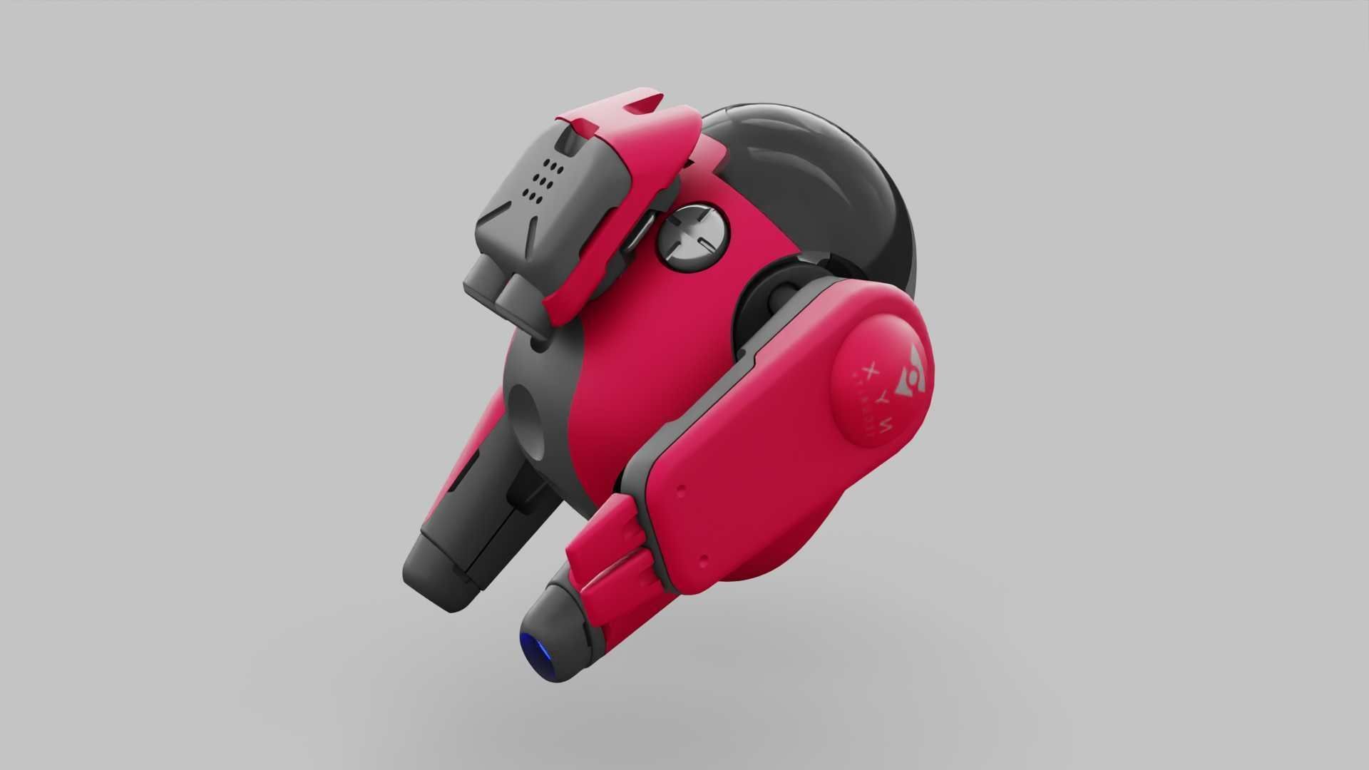 DRONE BOT R-500 RIGGED 3D model_11