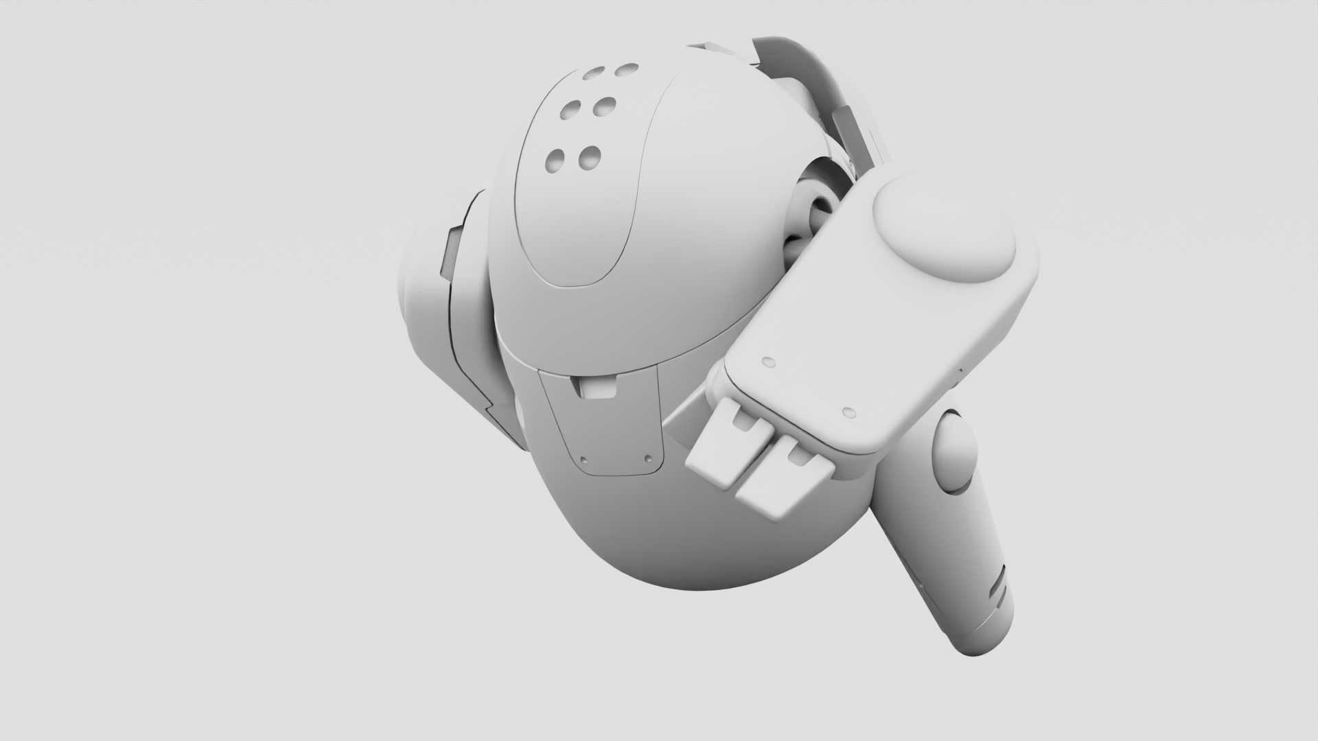 DRONE BOT R-500 RIGGED 3D model_34