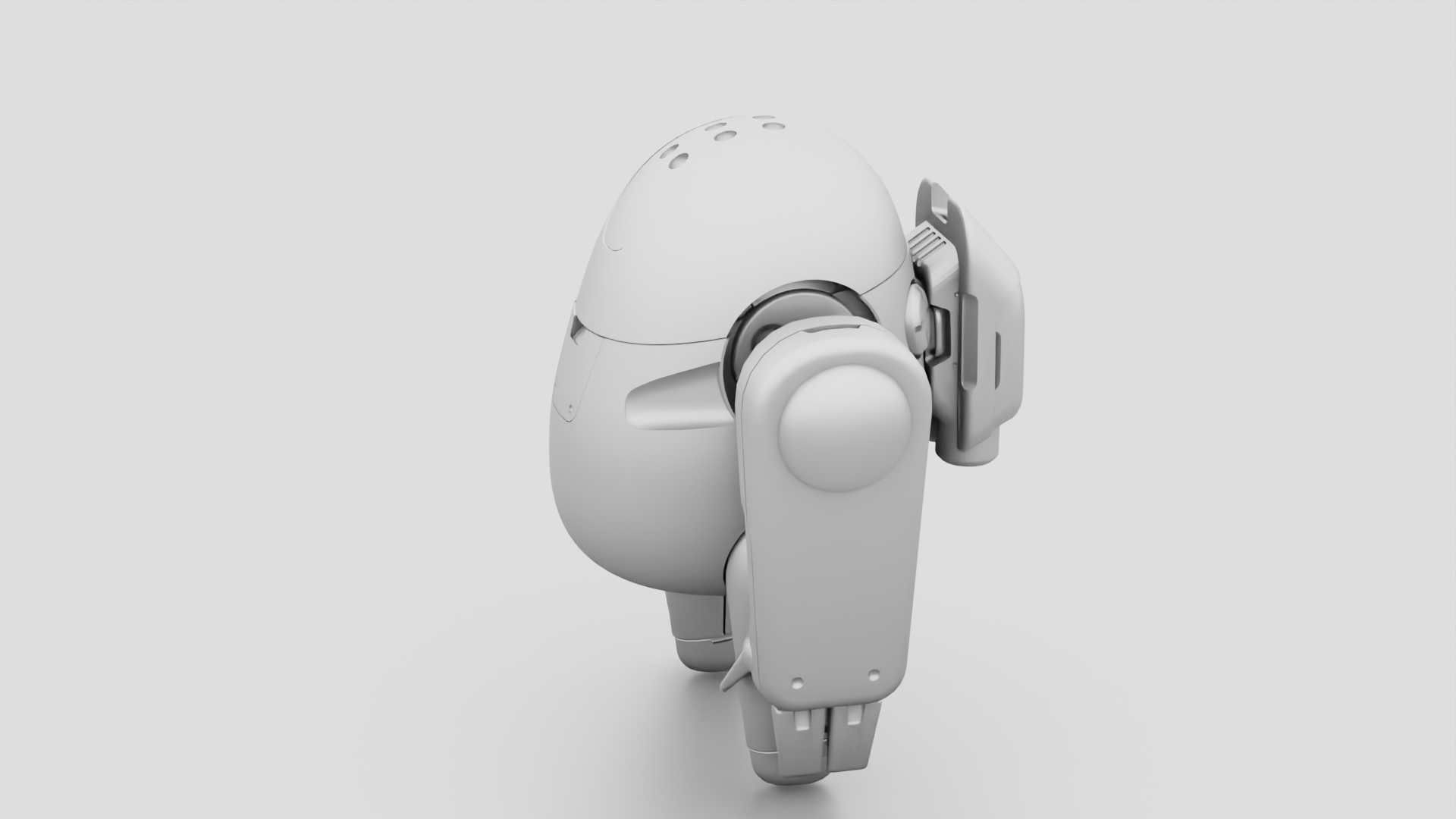 DRONE BOT R-500 RIGGED 3D model_31