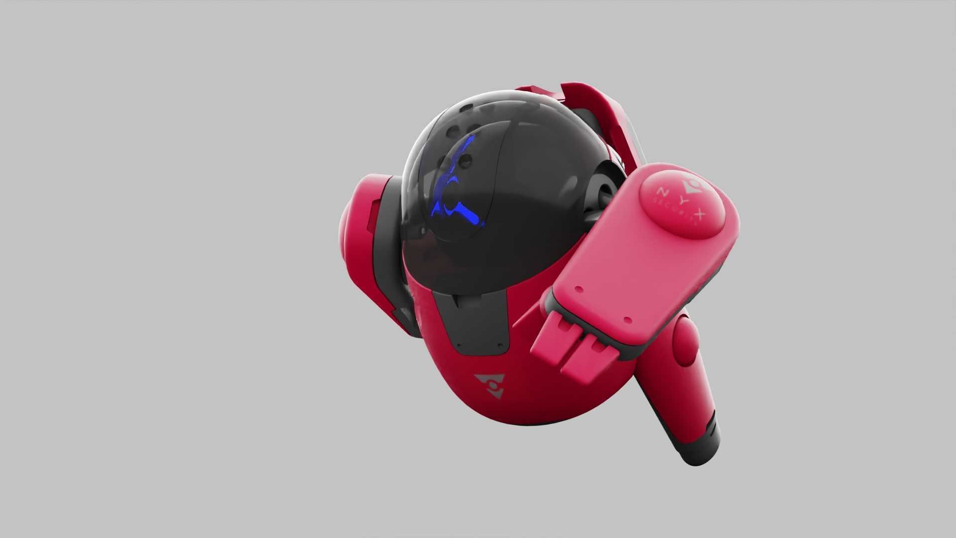 DRONE BOT R-500 RIGGED 3D model_3