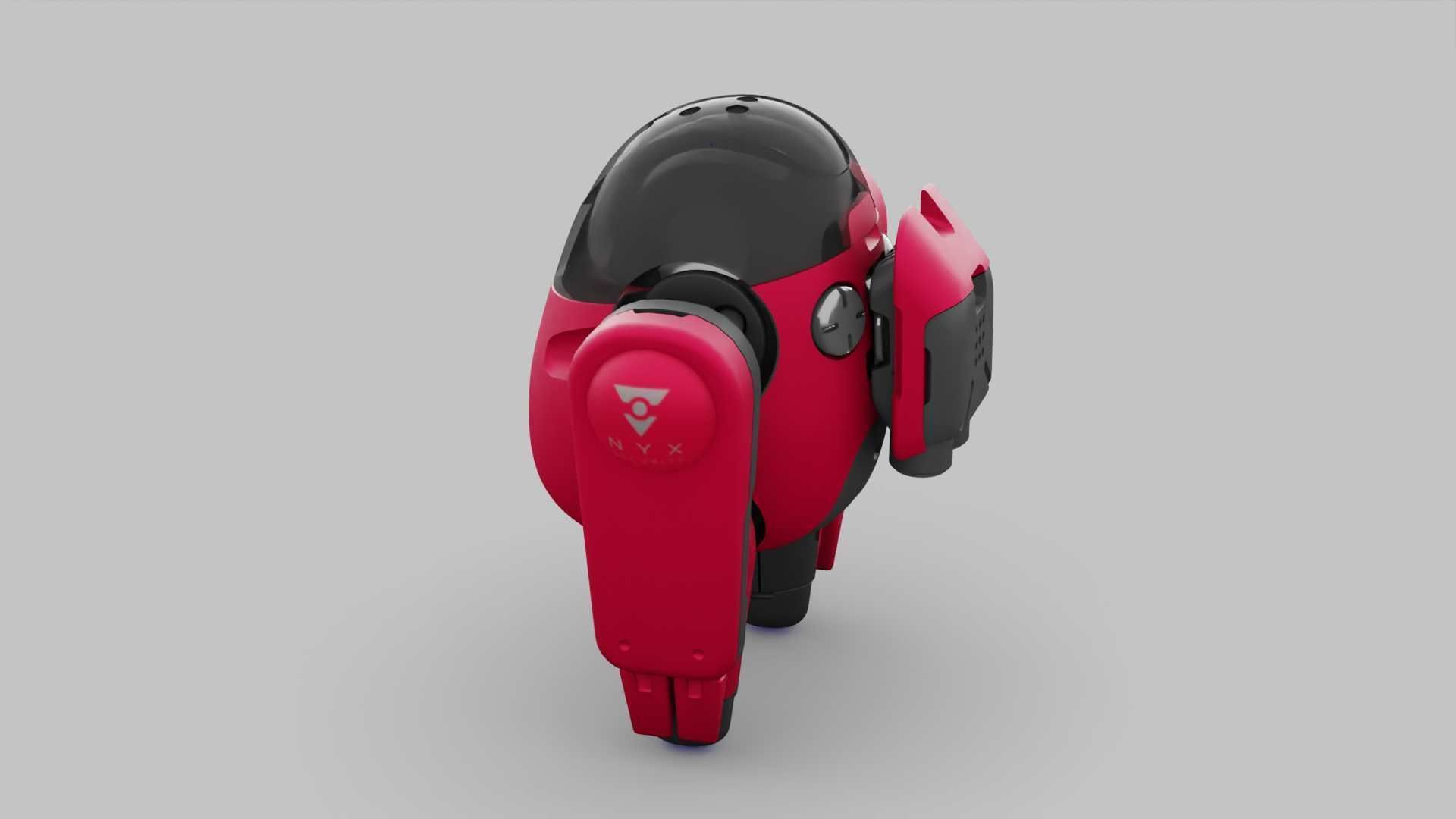 DRONE BOT R-500 RIGGED 3D model_20