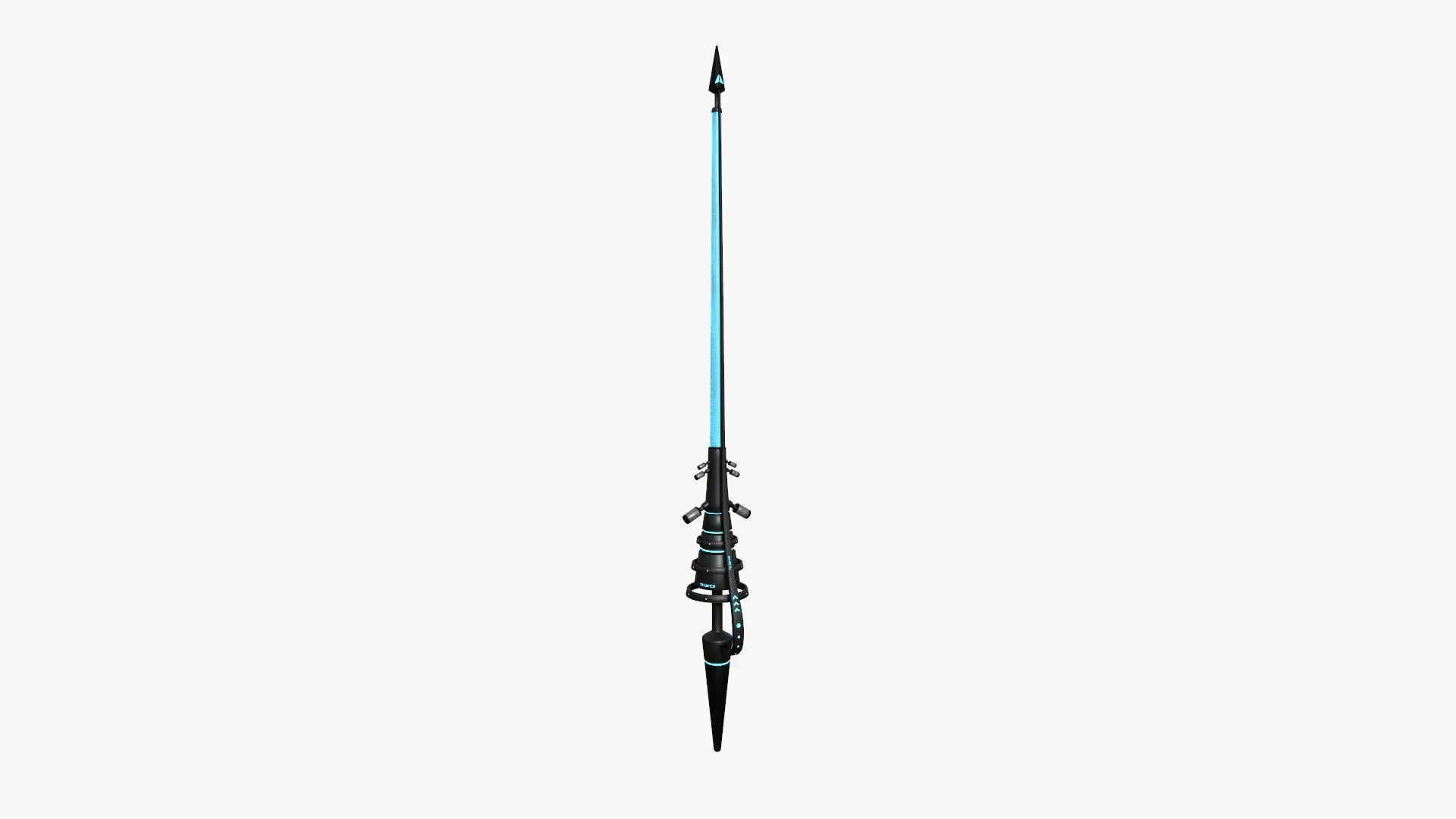 SciFi War Lance A01 Black Blue - Sci Fi Weapon Design Low-poly 3D model_0
