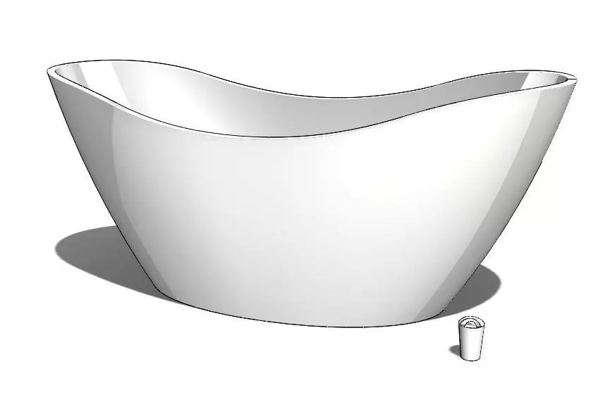 Bath reduced by 12 times for a dollhouse 3D print model