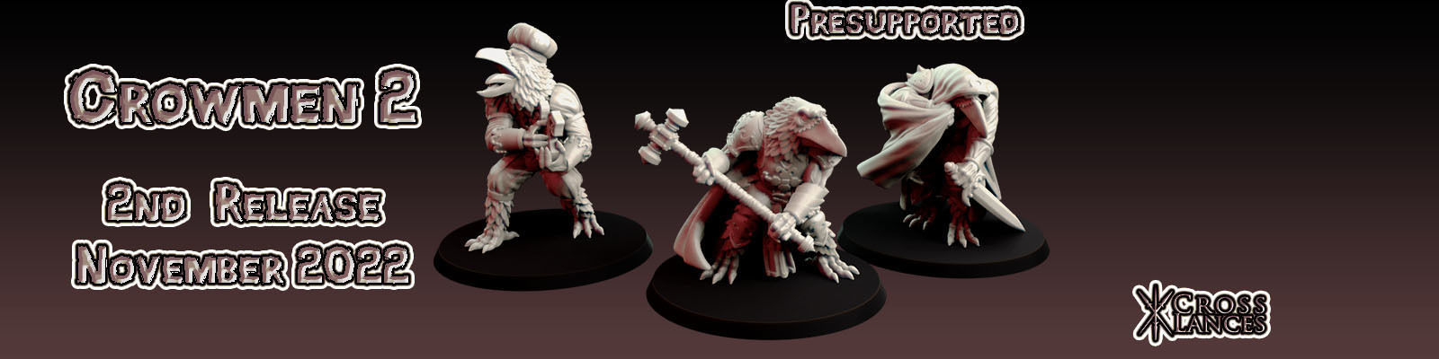 Crowmen 2 space marines 3D print model_2