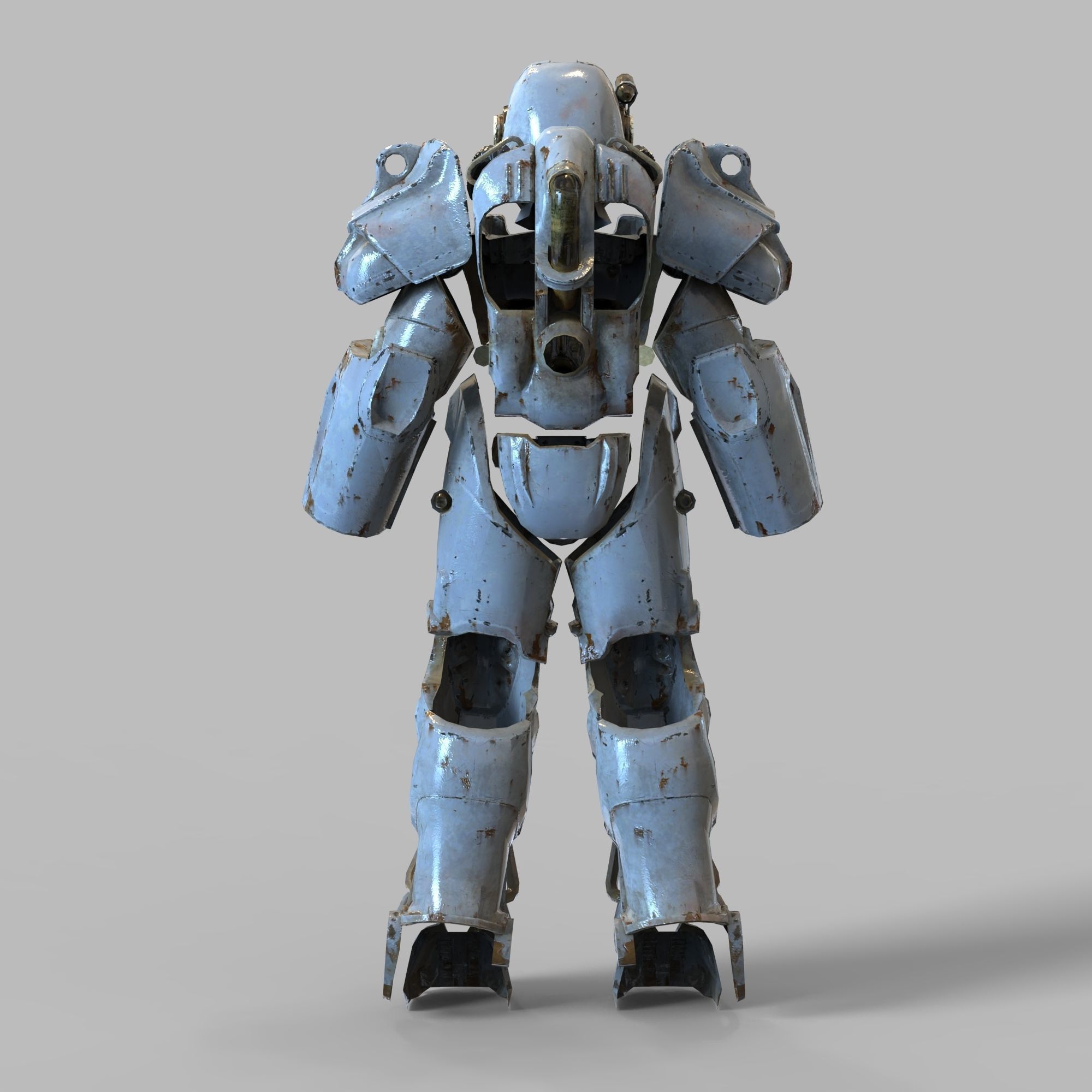 T-60 Fallout Power Armor Wearable Full Body with Helmet 3D print model_5