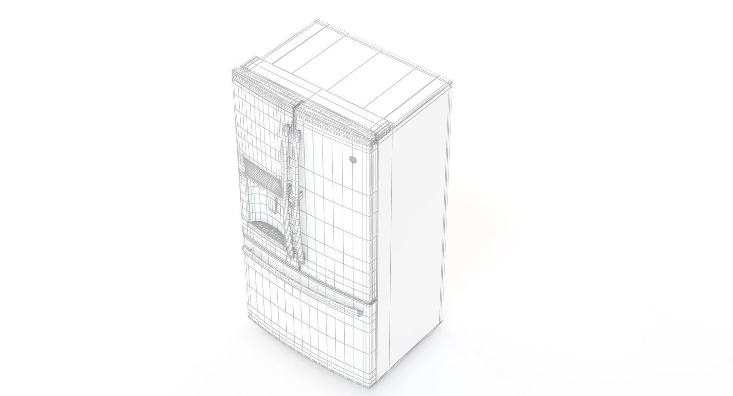 General Electric Profile Series 27 8 Cu Ft French Door   3D model_8