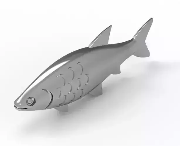 Fish 125mm long for printing on a 3D printer