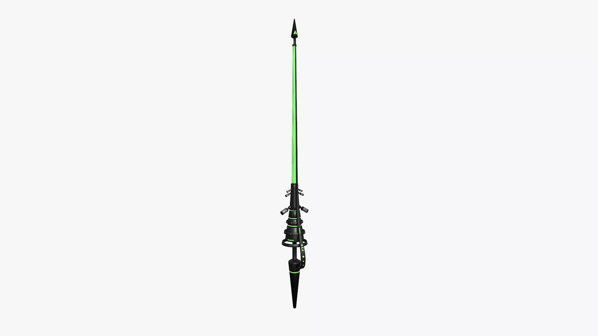 SciFi War Lance A03 Black Green - Sci Fi Weapon Design Low-poly 3D model_0