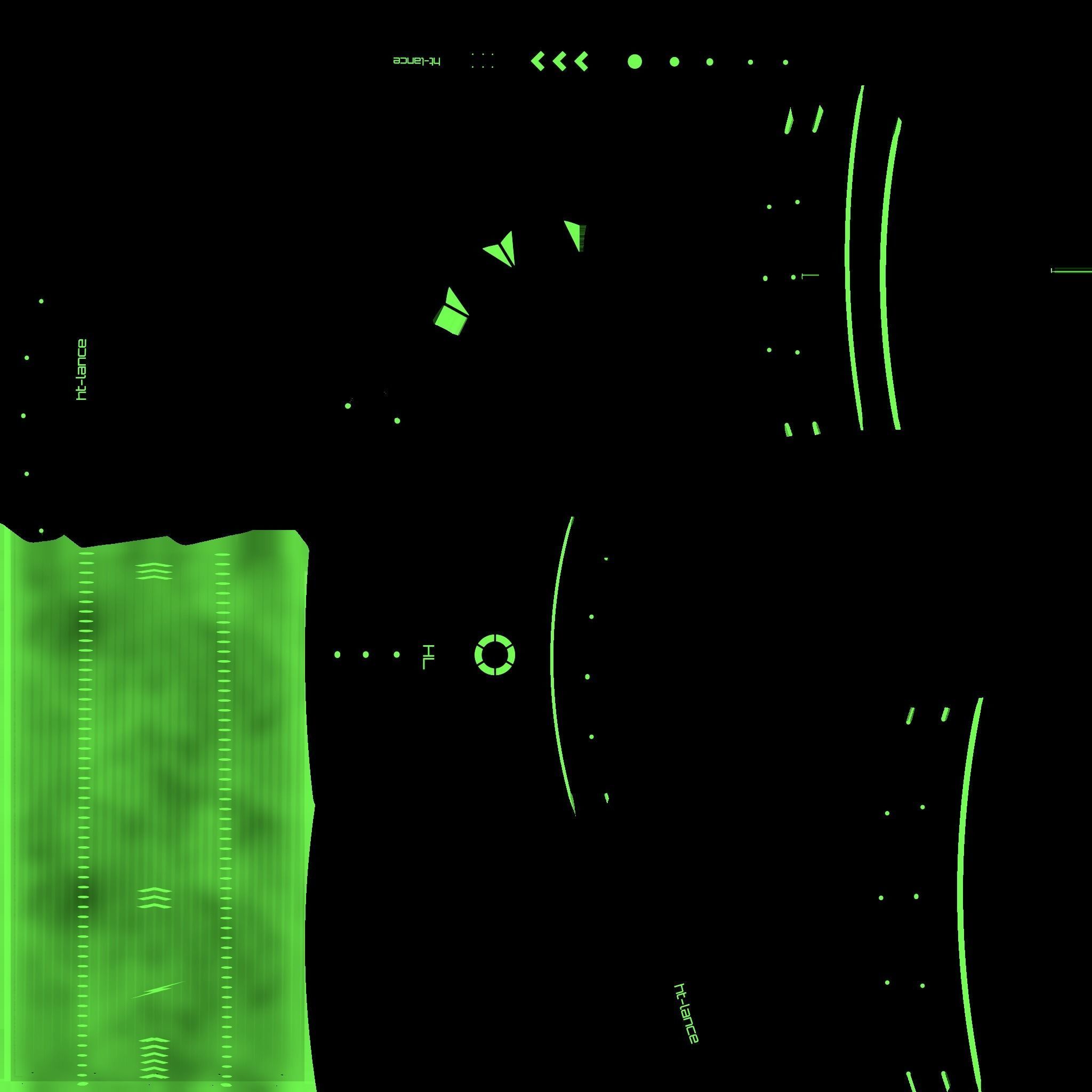 SciFi War Lance A03 Black Green - Sci Fi Weapon Design Low-poly 3D model_22