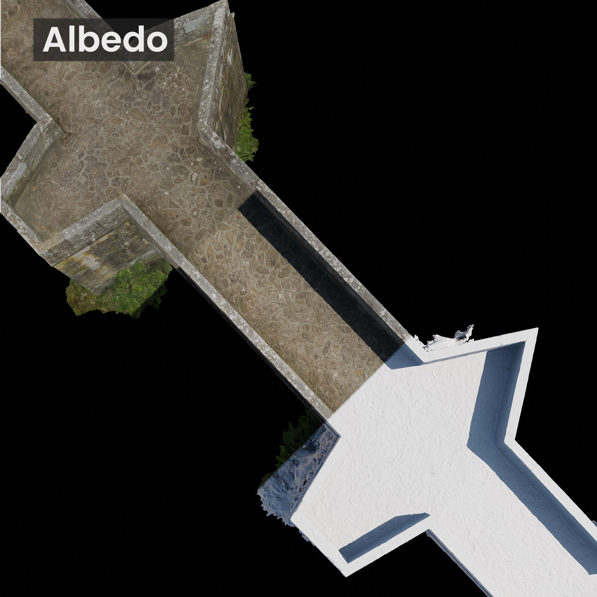 Old Roman Stone Bridge Medieval 3D model_6