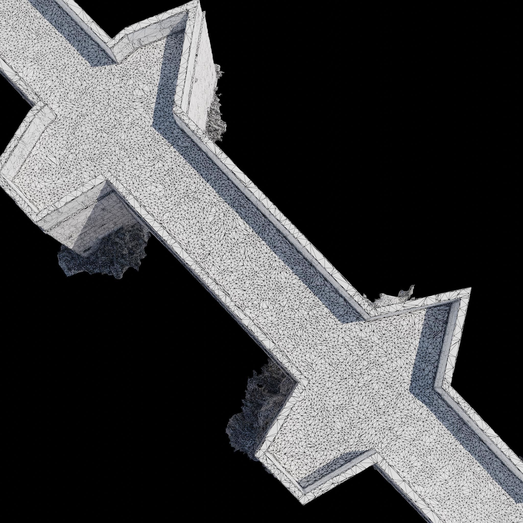 Old Roman Stone Bridge Medieval 3D model_5