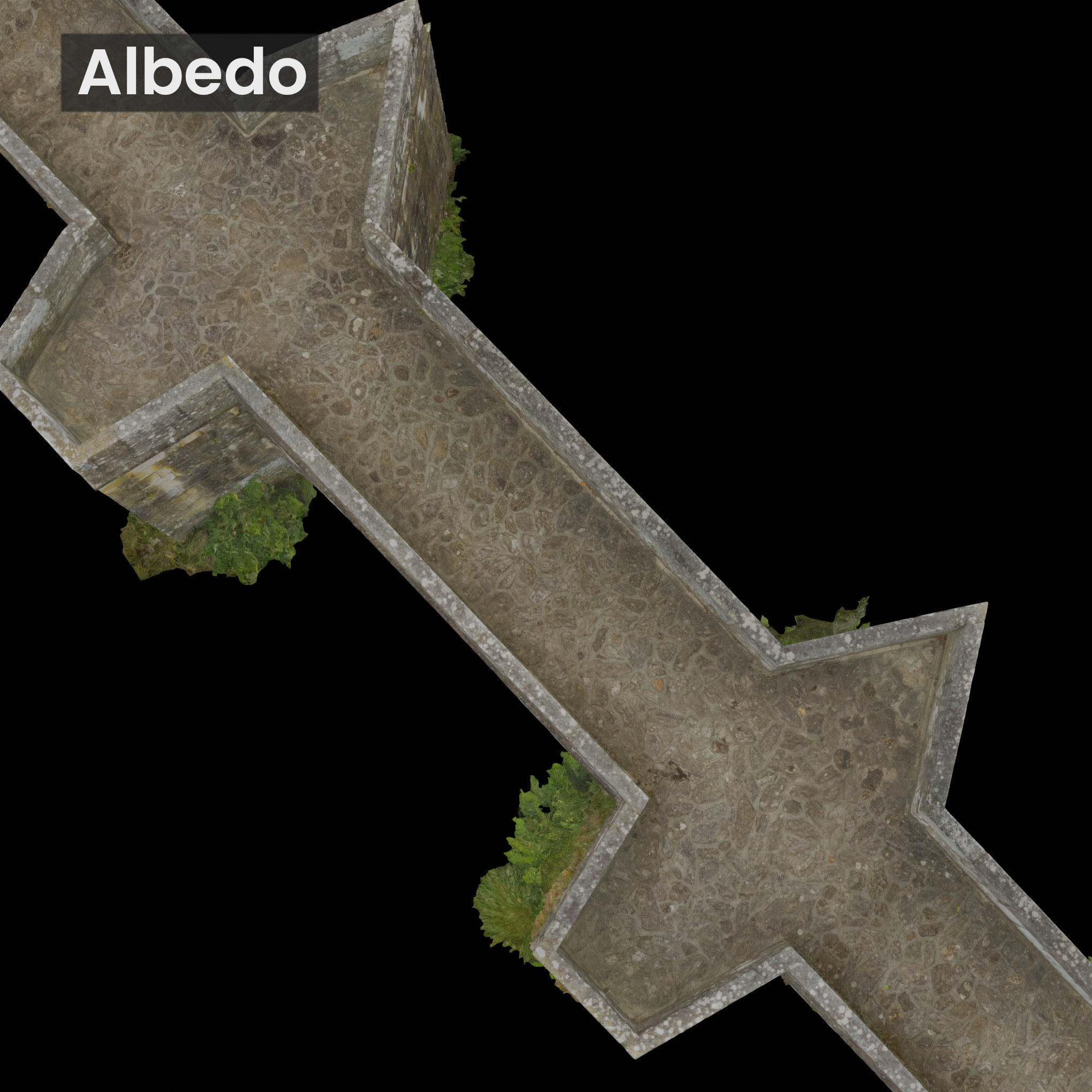 Old Roman Stone Bridge Medieval 3D model_10