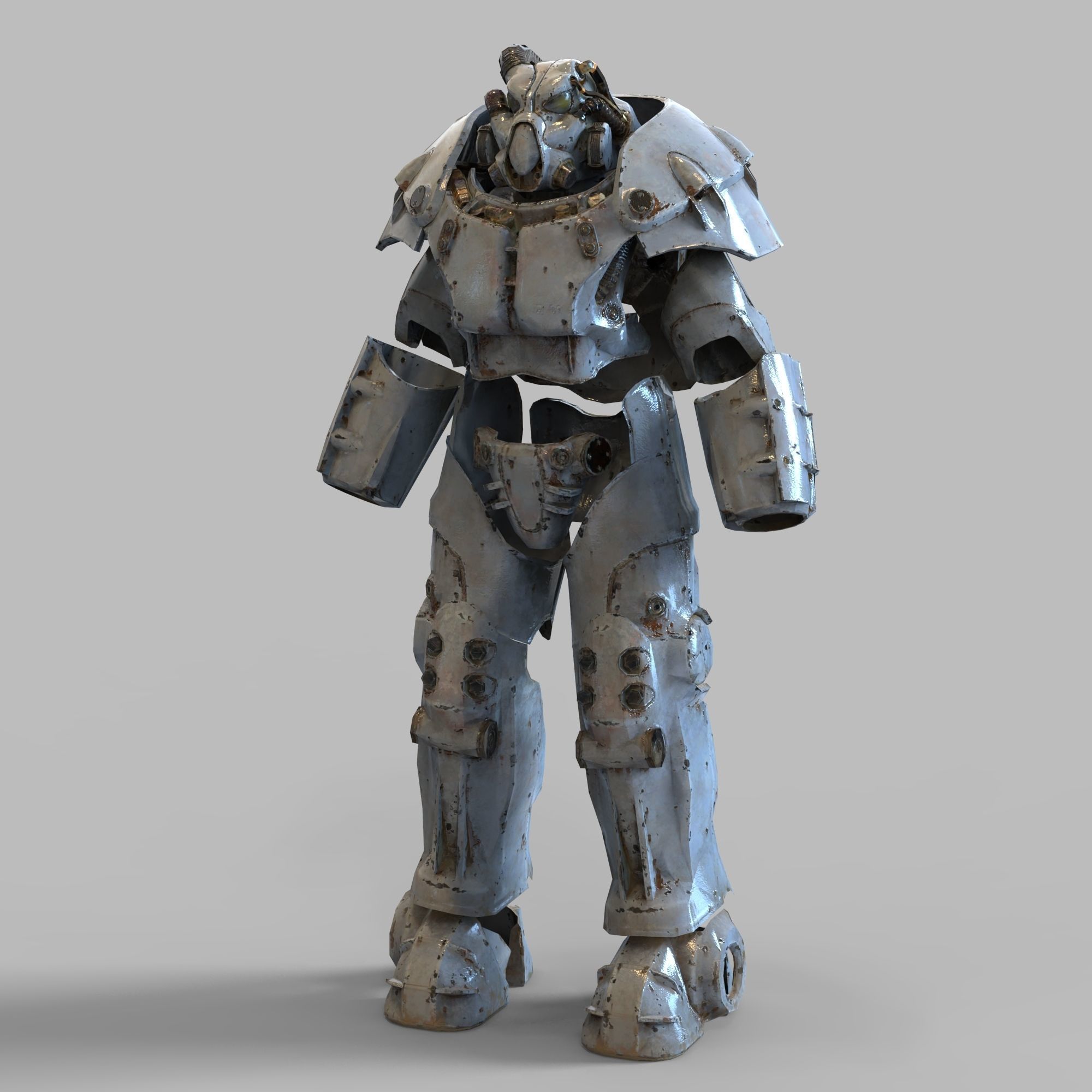 X-01 Fallout Enclave Power Armor Wearable Full Body 3D print model_36