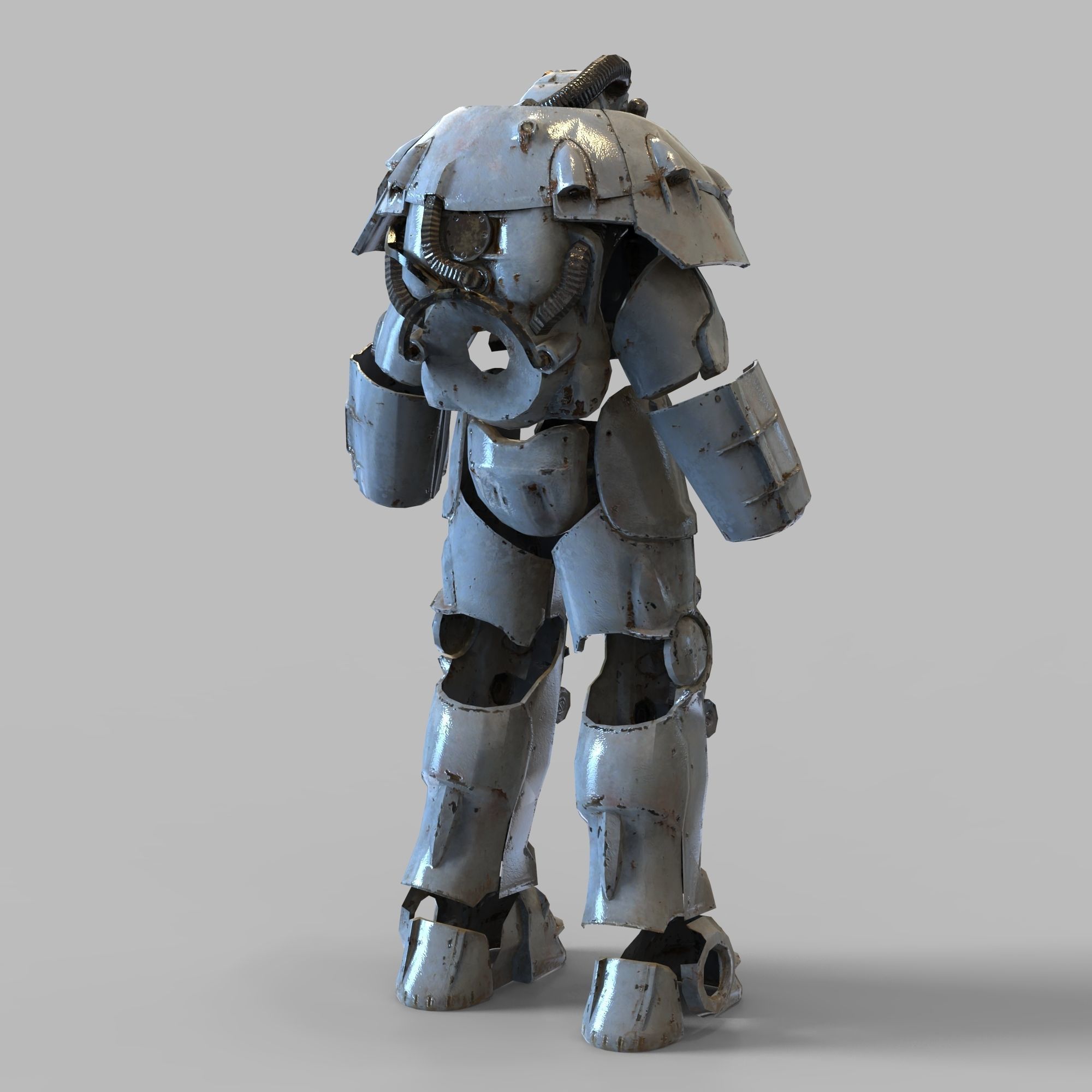 X-01 Fallout Enclave Power Armor Wearable Full Body 3D print model_94