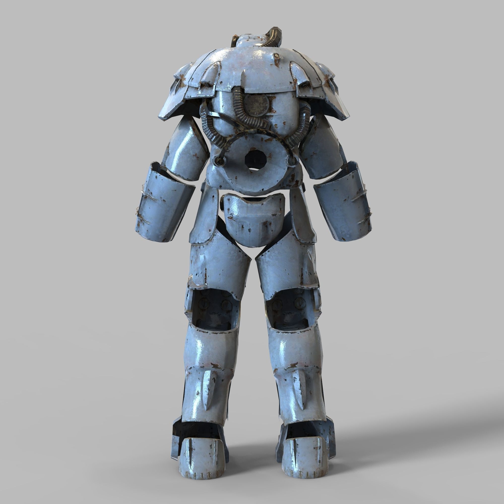 X-01 Fallout Enclave Power Armor Wearable Full Body 3D print model_60