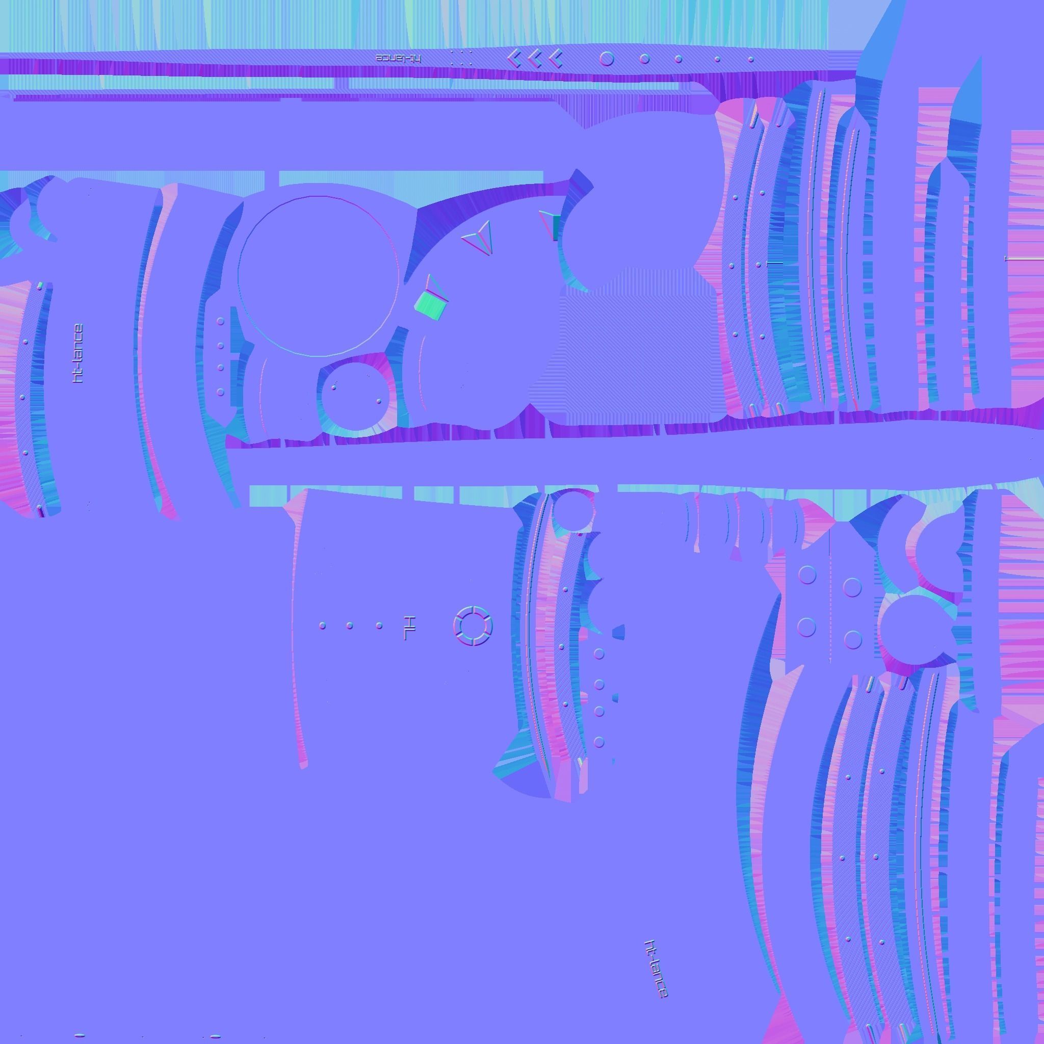 SciFi War Lance A04 Red Black - Sci Fi Weapon Design Low-poly 3D model_25