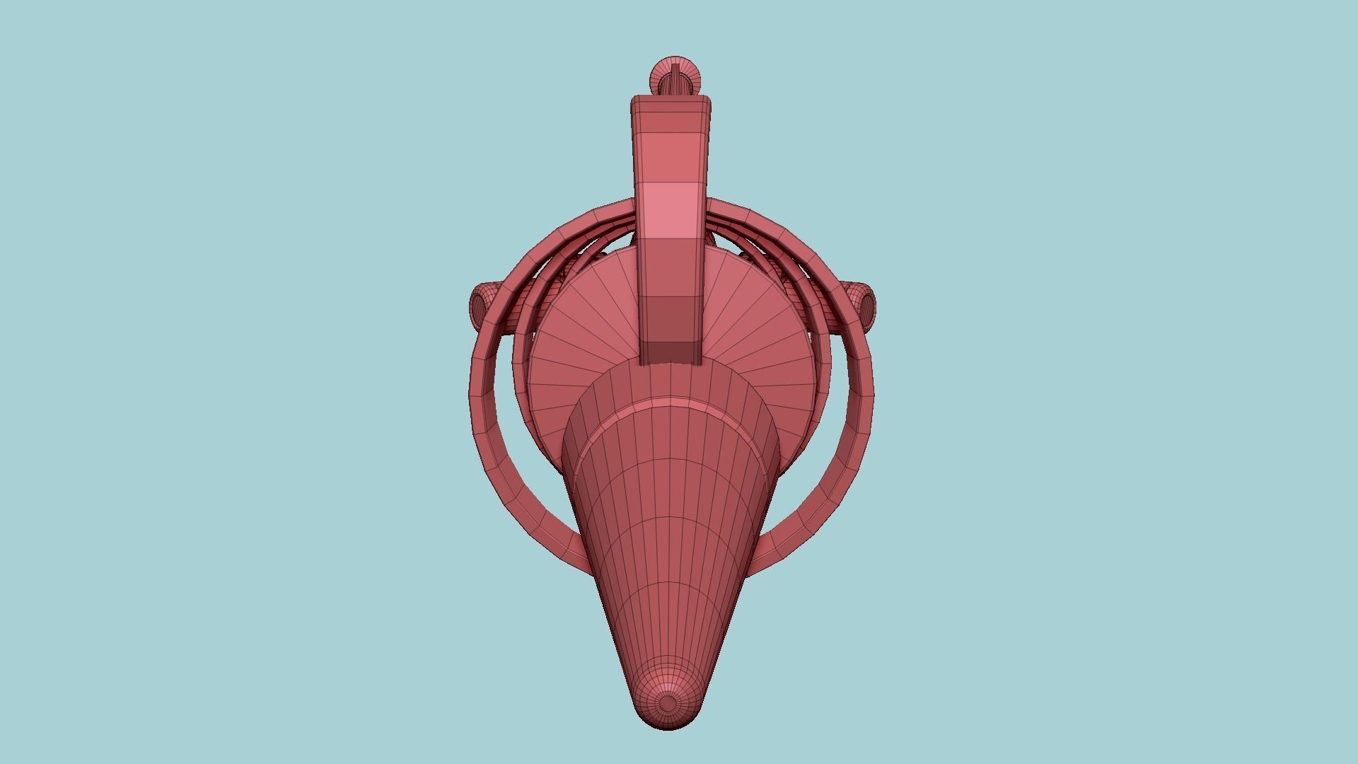 SciFi War Lance A04 Red Black - Sci Fi Weapon Design Low-poly 3D model_18