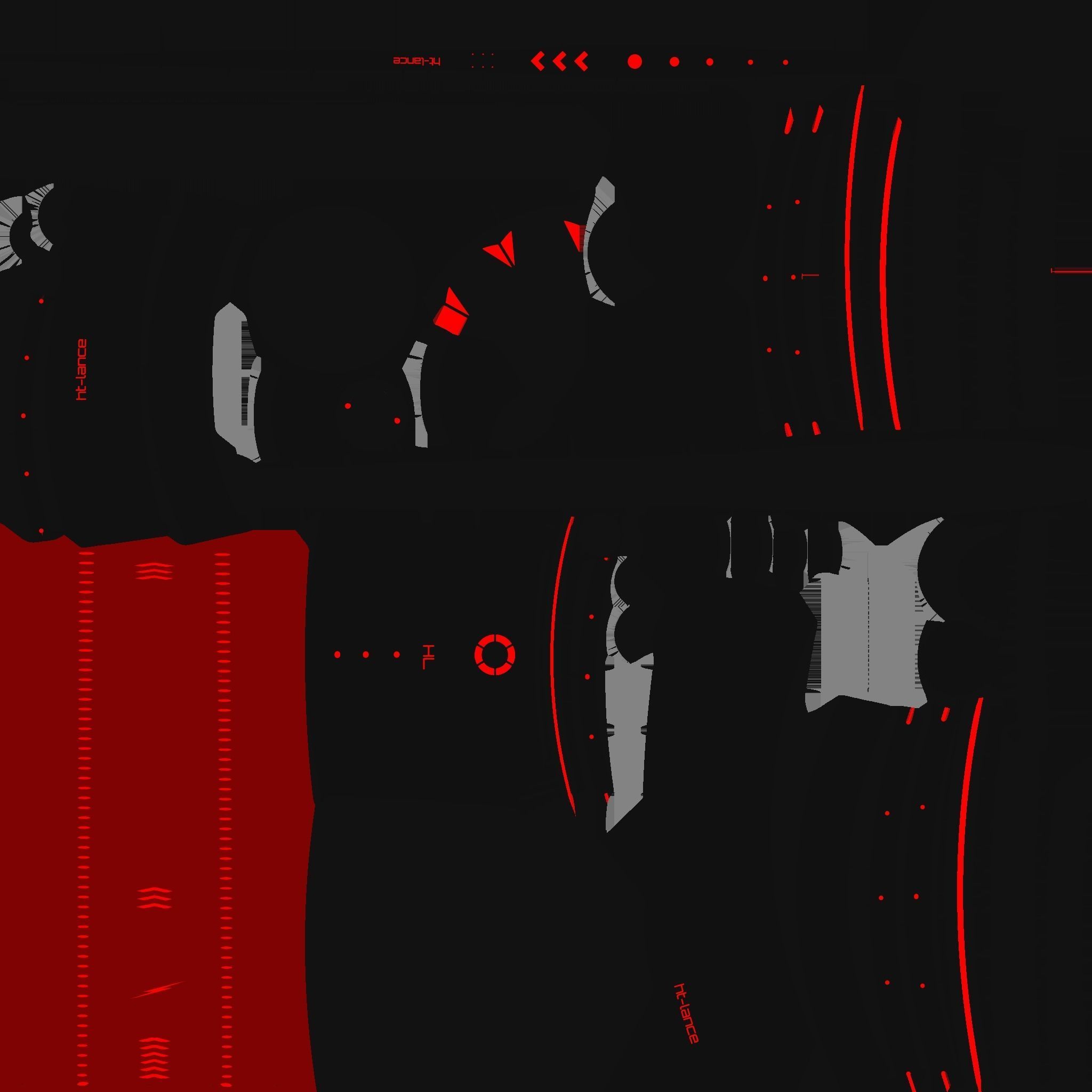 SciFi War Lance A04 Red Black - Sci Fi Weapon Design Low-poly 3D model_21