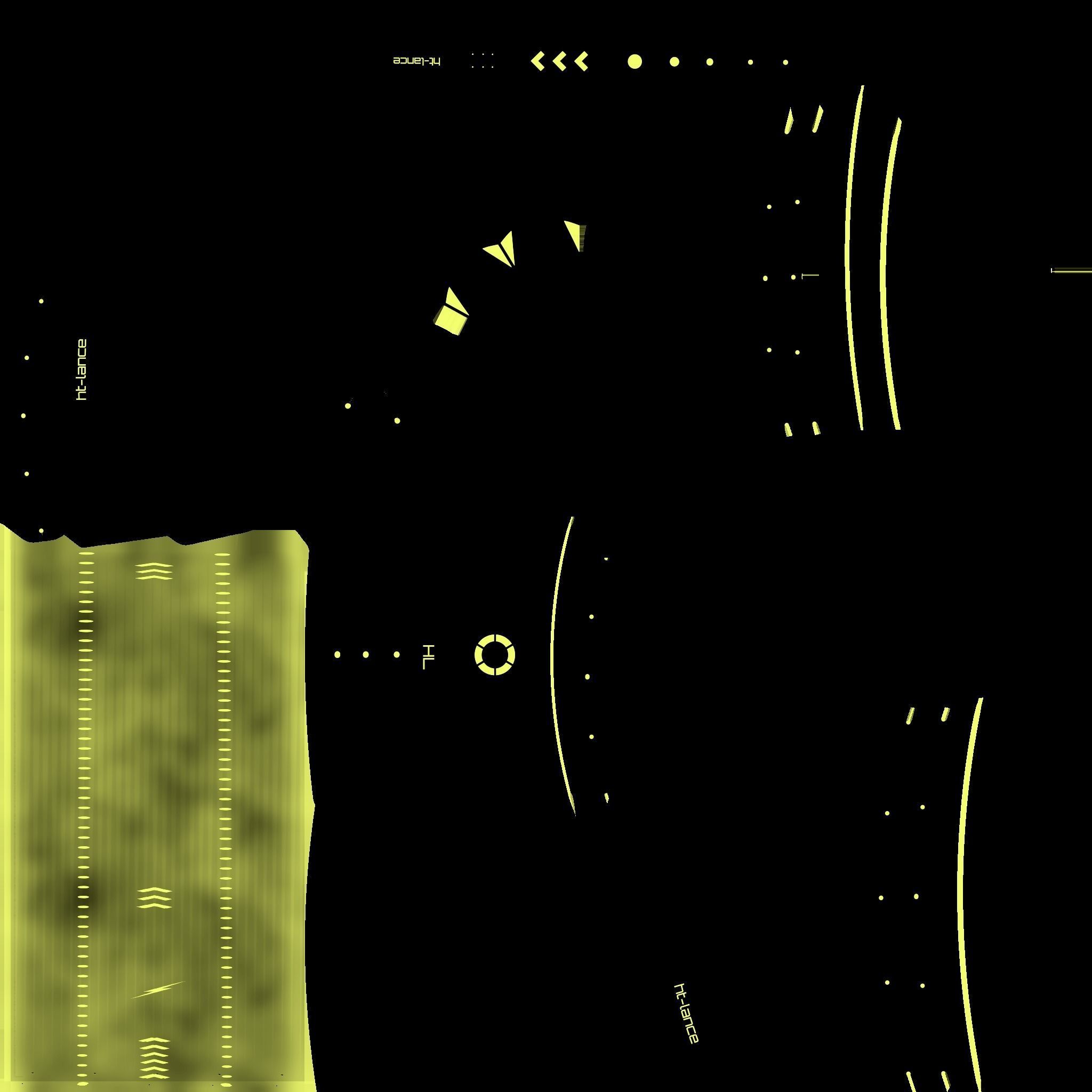 SciFi War Lance A05 Black Yellow - Sci Fi Weapon Design Low-poly 3D model_22