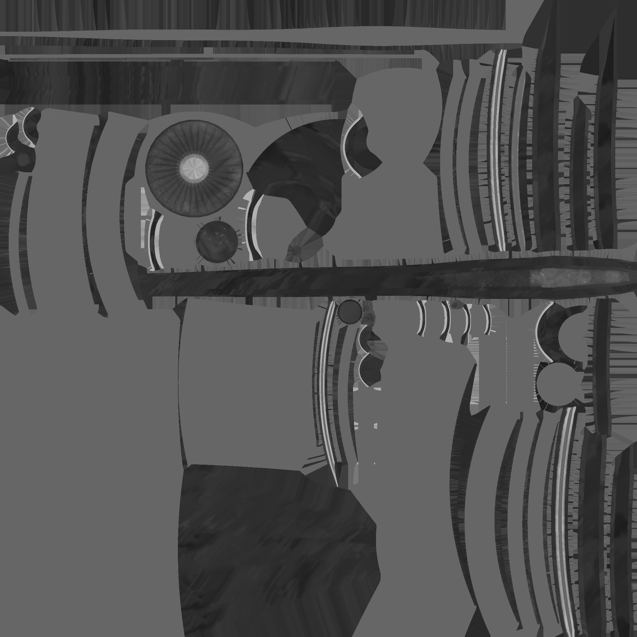 SciFi War Lance A05 Black Yellow - Sci Fi Weapon Design Low-poly 3D model_27