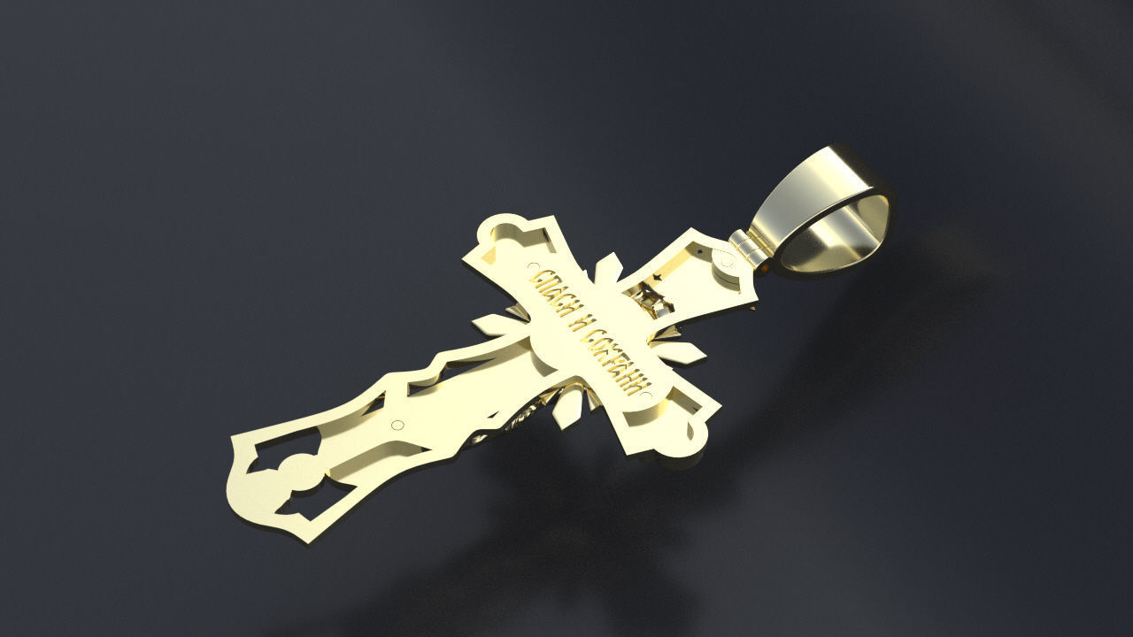 Orthodox cross 3D or cnc model print 3D print model_11