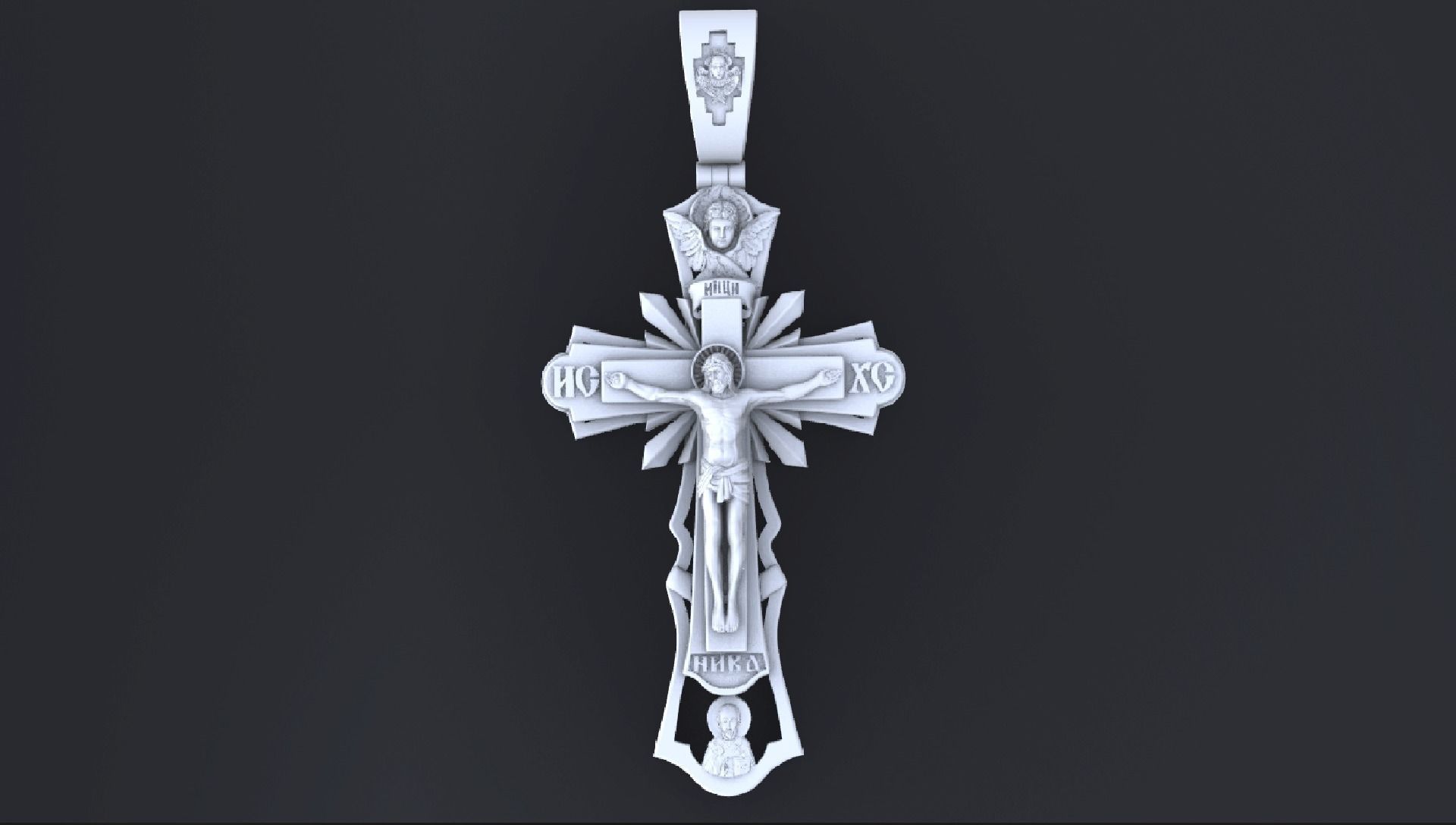 Orthodox cross 3D or cnc model print 3D print model_17