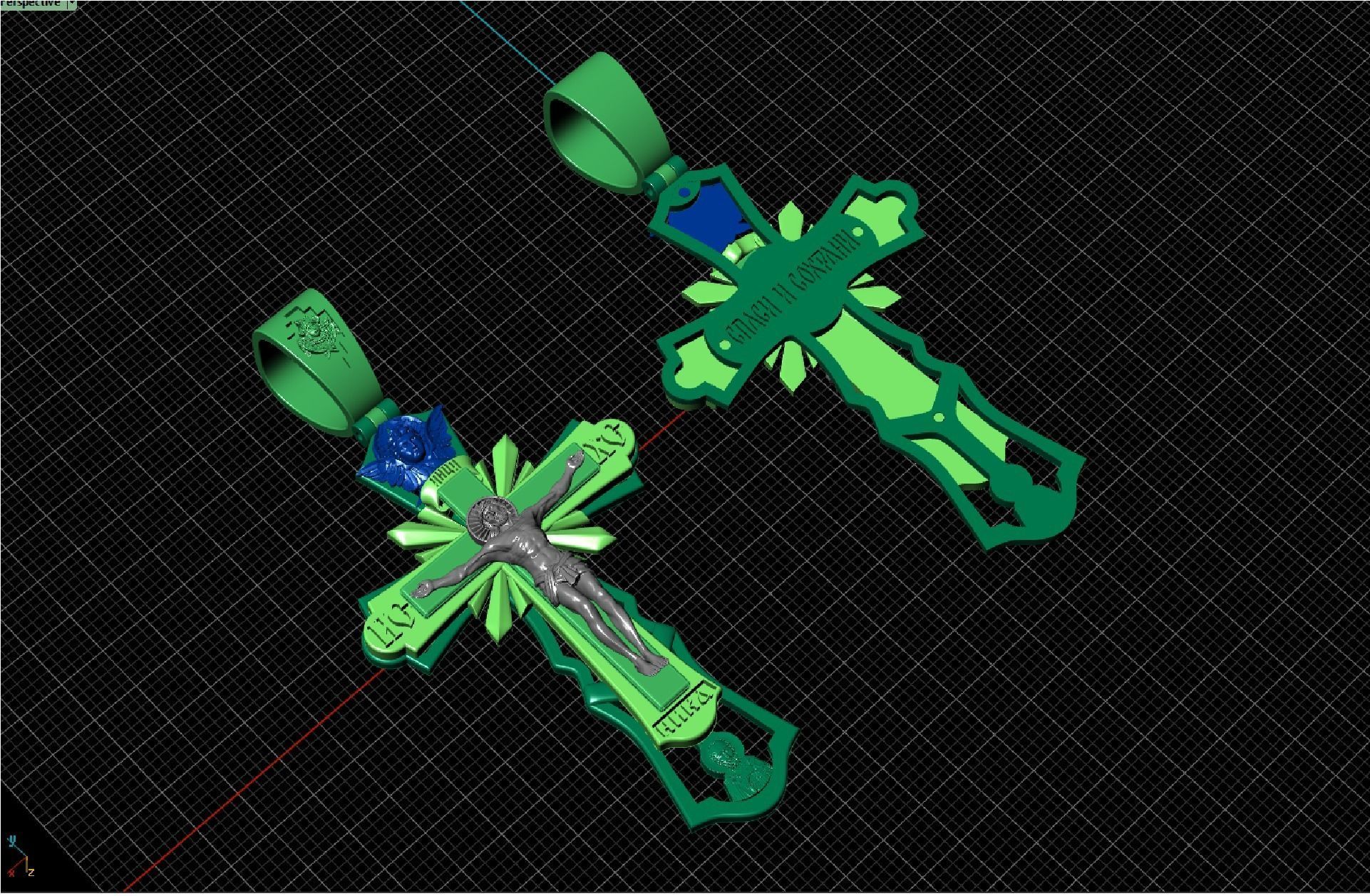 Orthodox cross 3D or cnc model print 3D print model_14