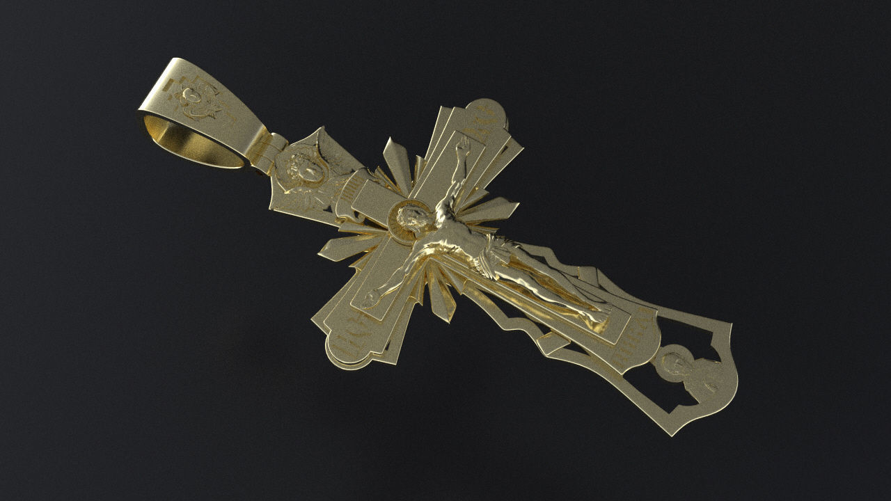 Orthodox cross 3D or cnc model print 3D print model_10