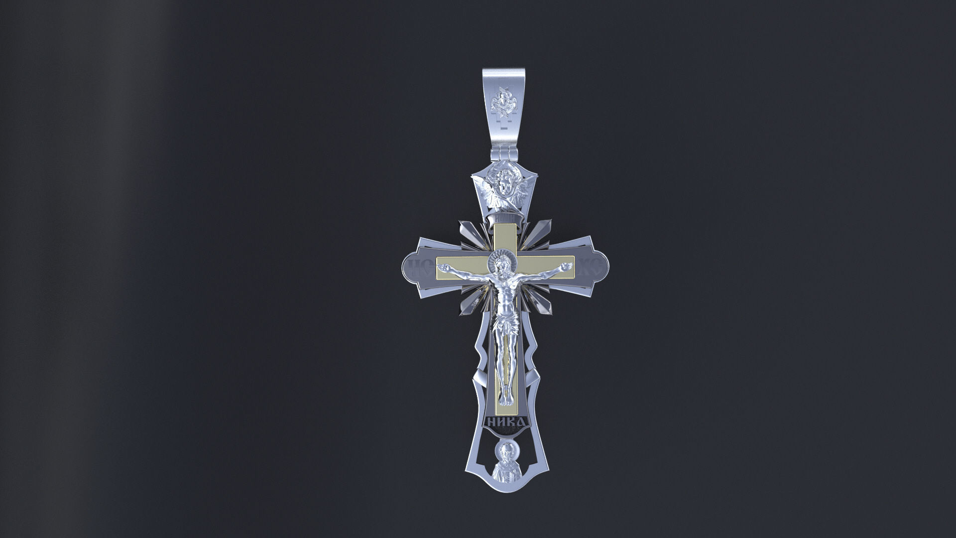 Orthodox cross 3D or cnc model print 3D print model_5
