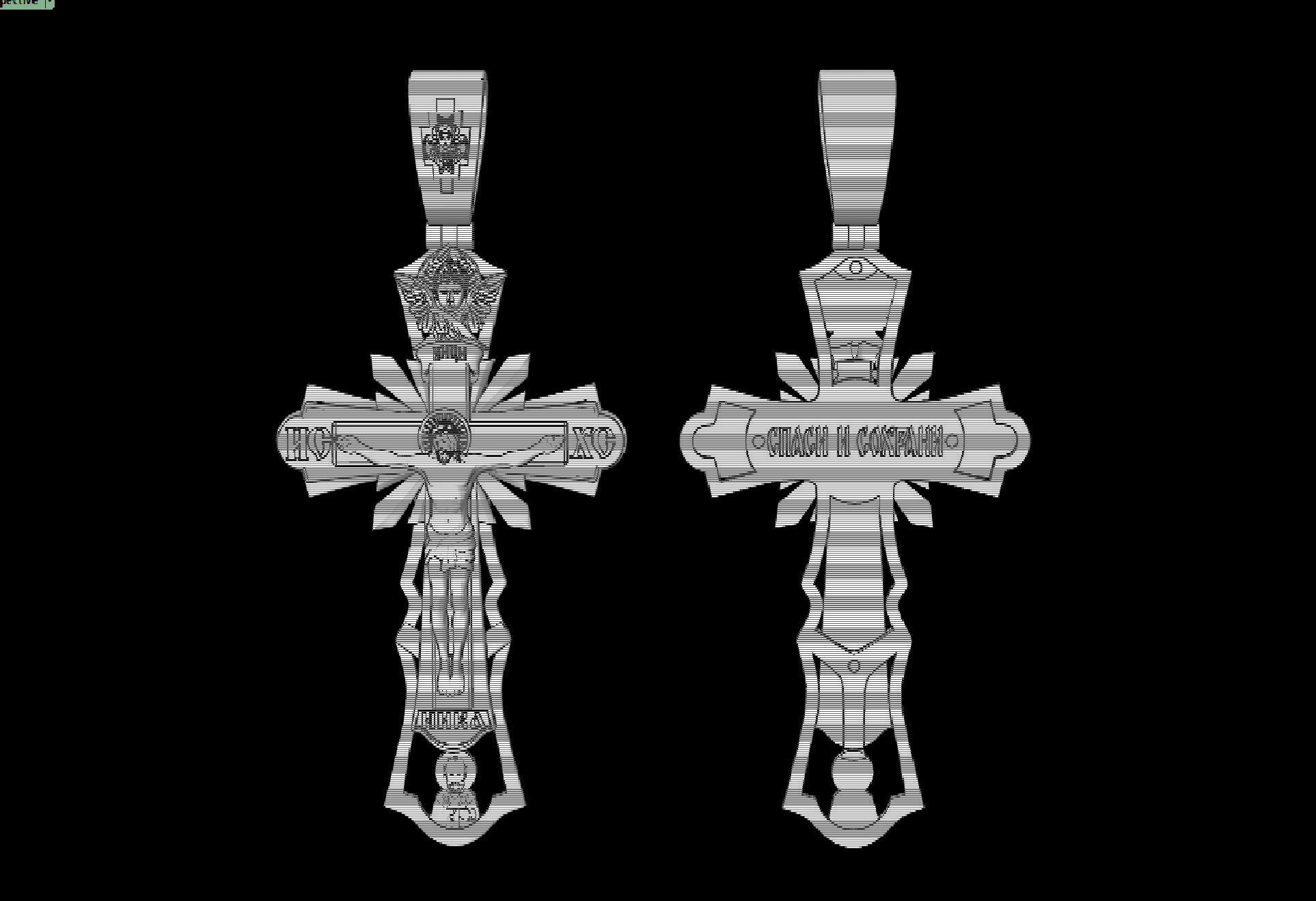 Orthodox cross 3D or cnc model print 3D print model_15