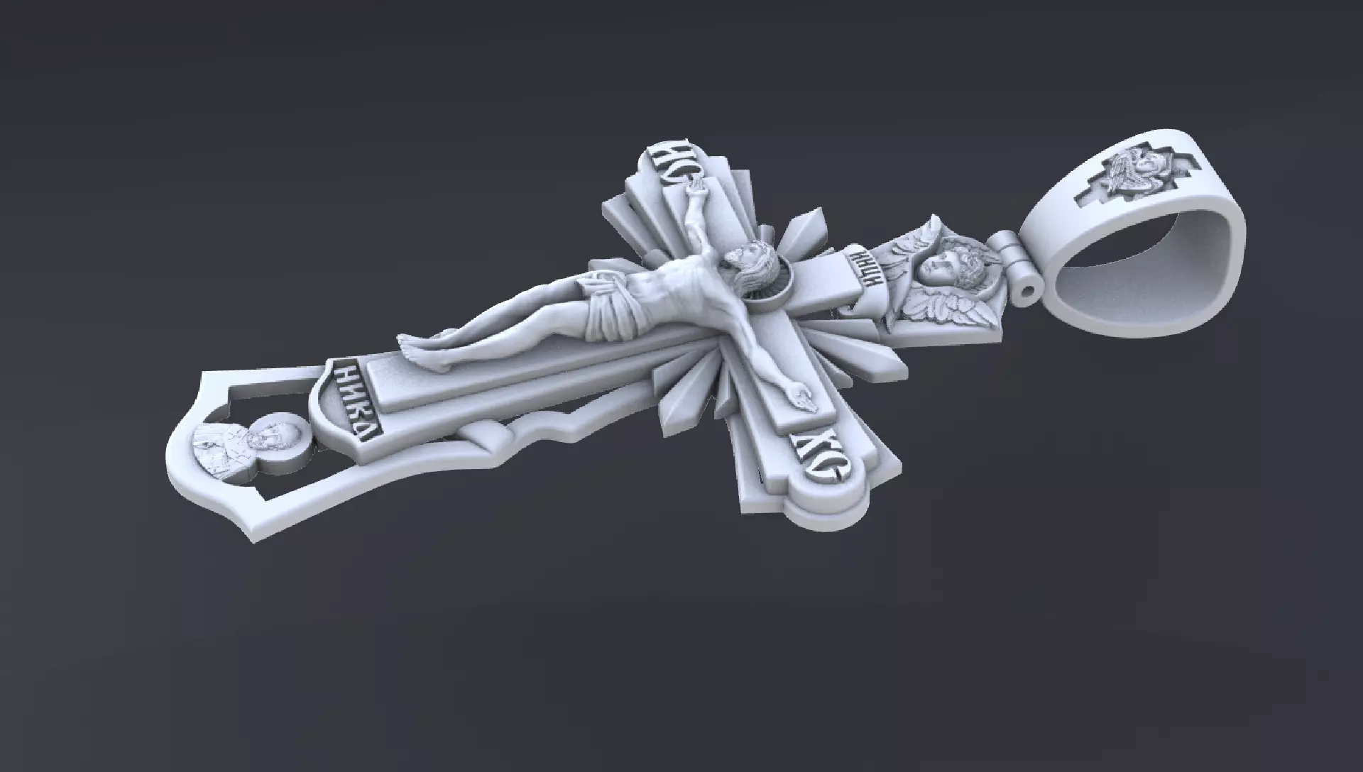 Orthodox cross 3D or cnc model print 3D print model_0