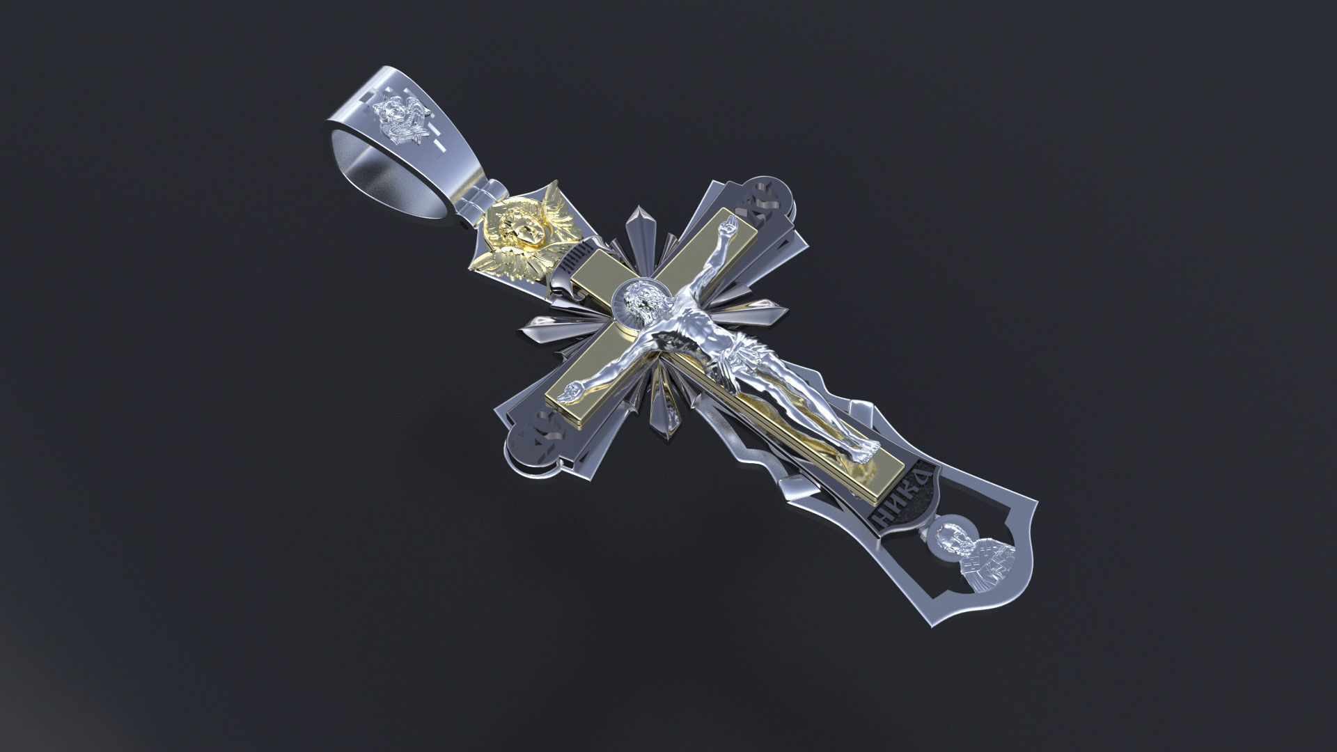 Orthodox cross 3D or cnc model print 3D print model_6