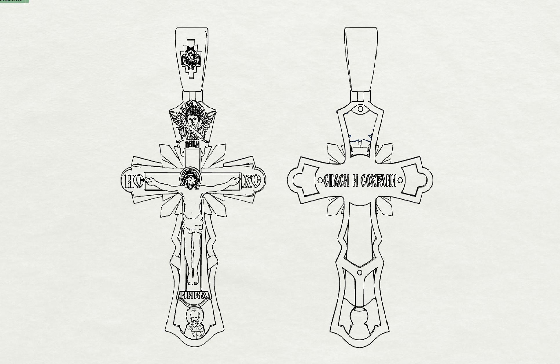 Orthodox cross 3D or cnc model print 3D print model_16