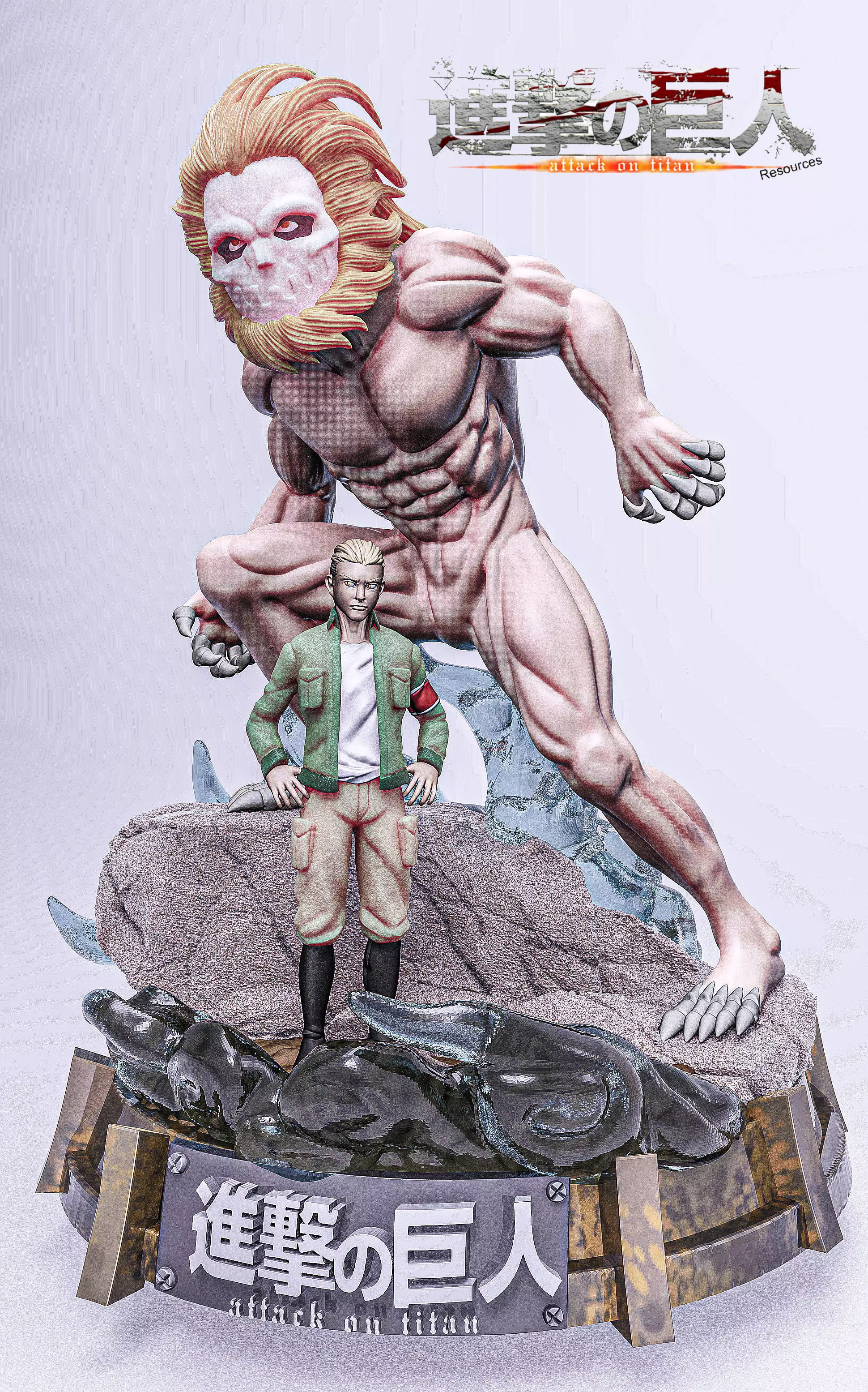 TITAN MANDIBULA AND PORKO  3D print model_0