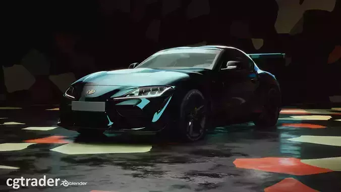  Toyota GR Supra A90 3d concept cgi Low-poly 3D model