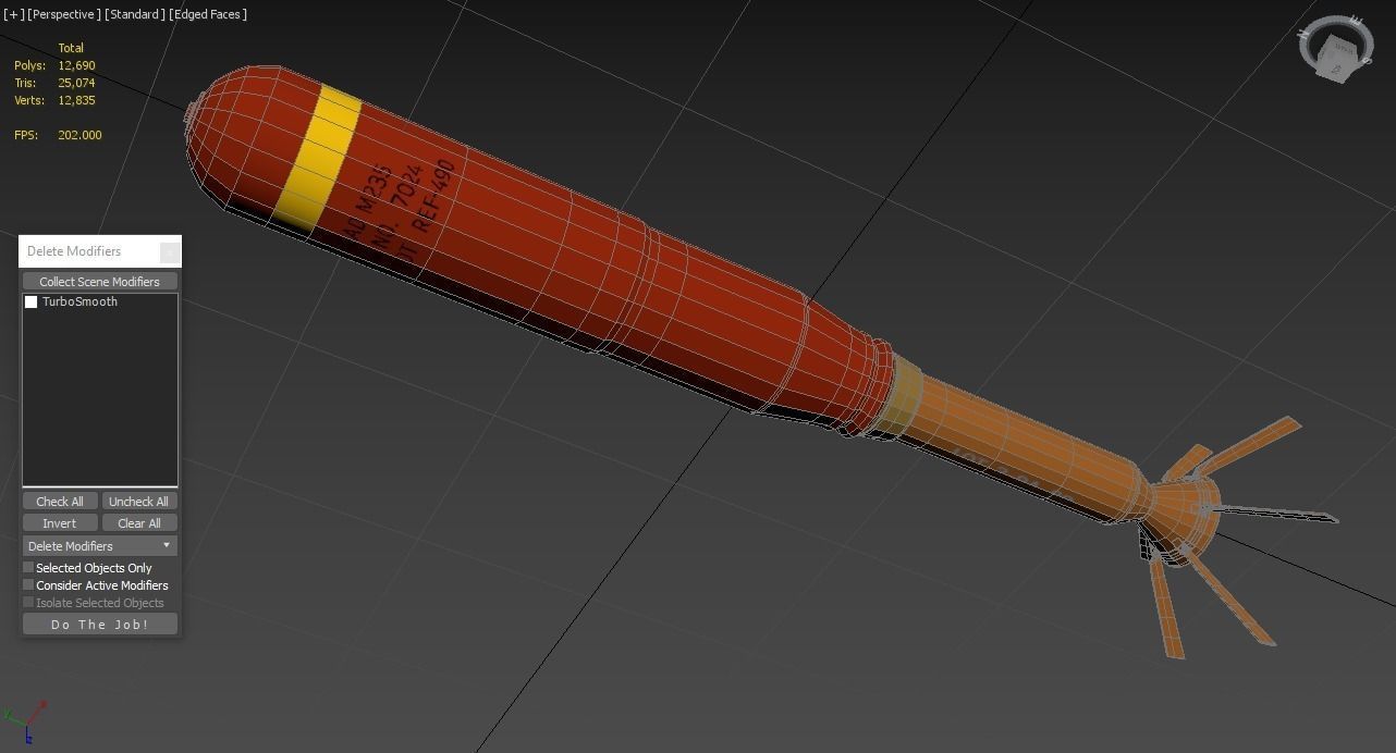 Incendiary Rocket 66 mm M74 3D model_6