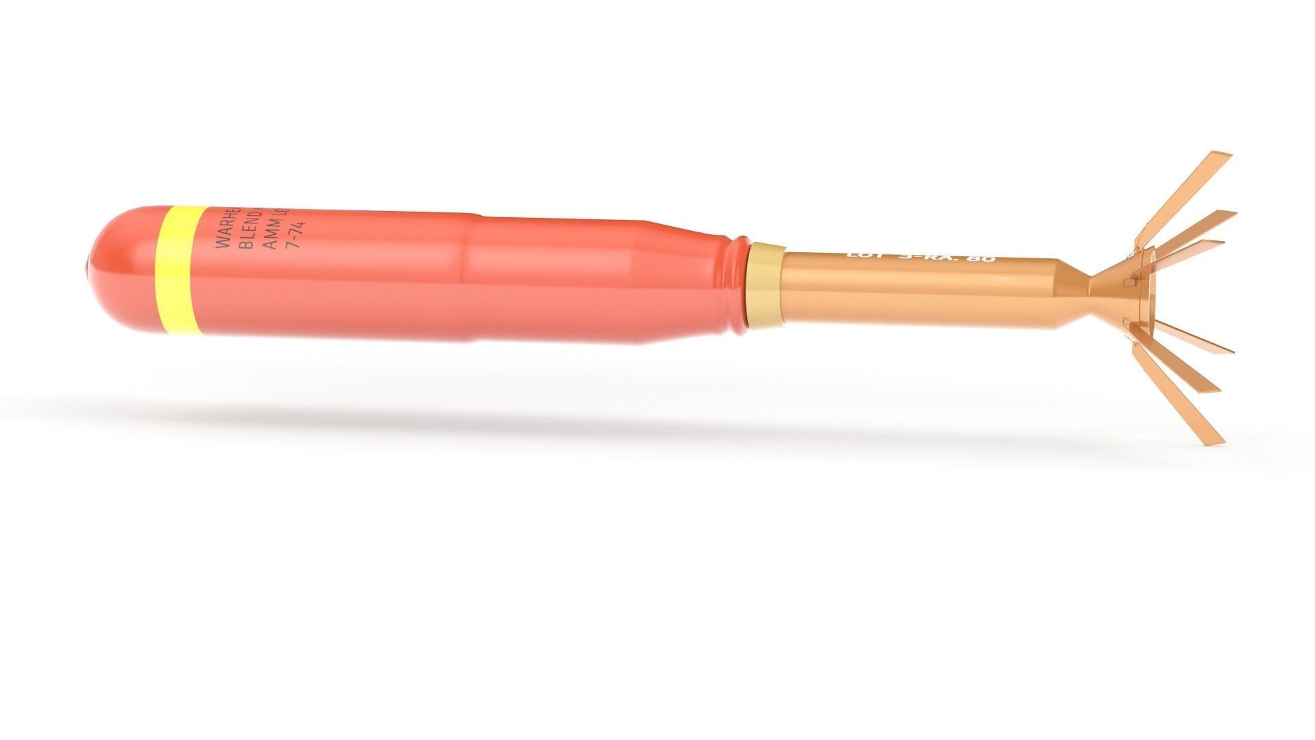 Incendiary Rocket 66 mm M74 3D model_19