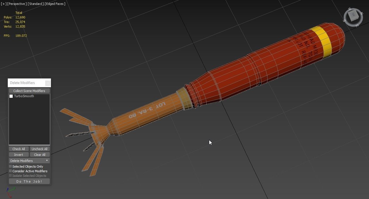 Incendiary Rocket 66 mm M74 3D model_4