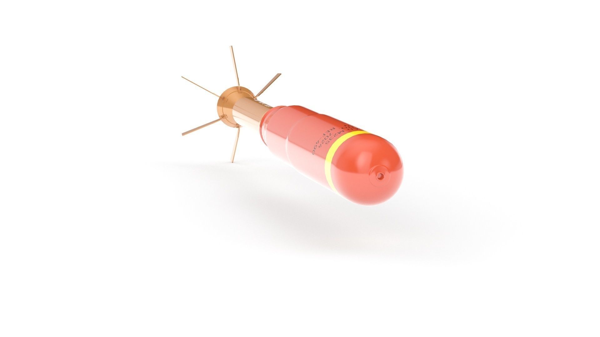 Incendiary Rocket 66 mm M74 3D model_23