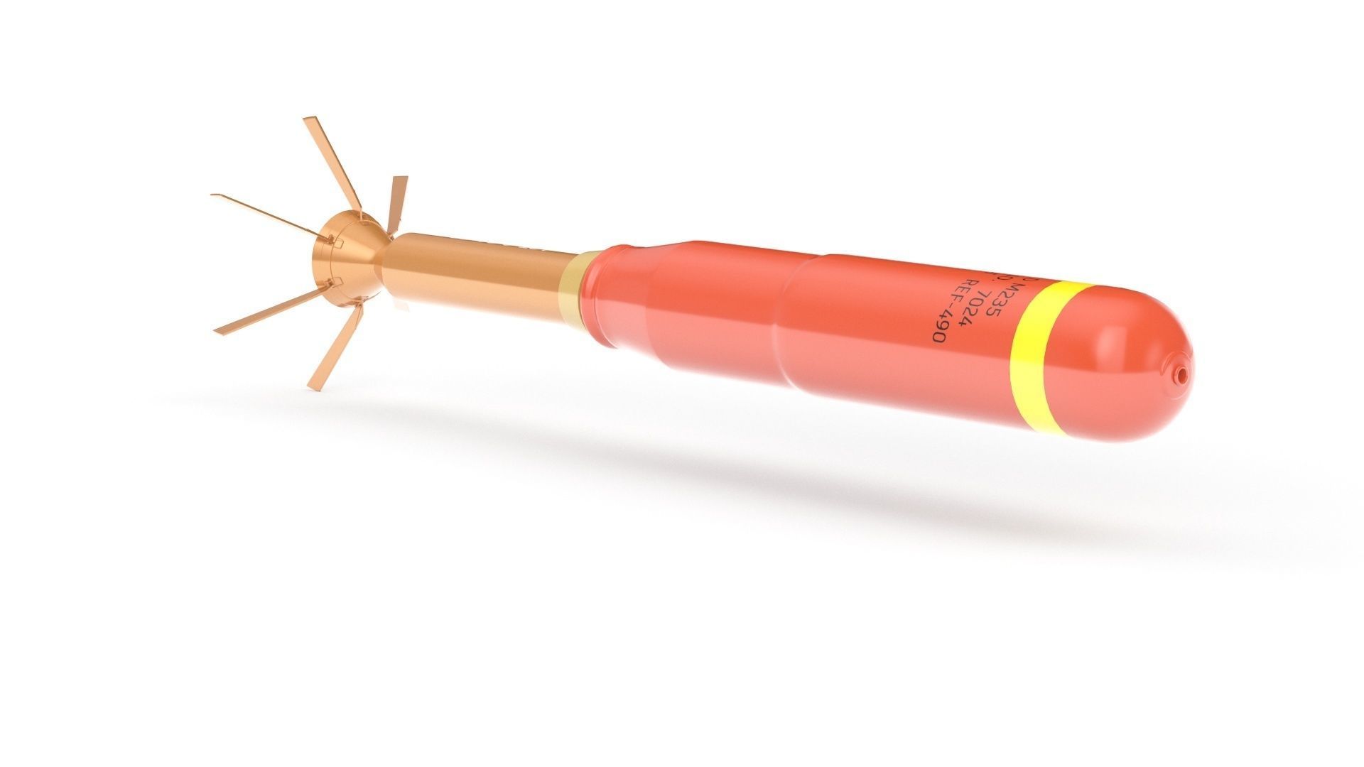 Incendiary Rocket 66 mm M74 3D model_24