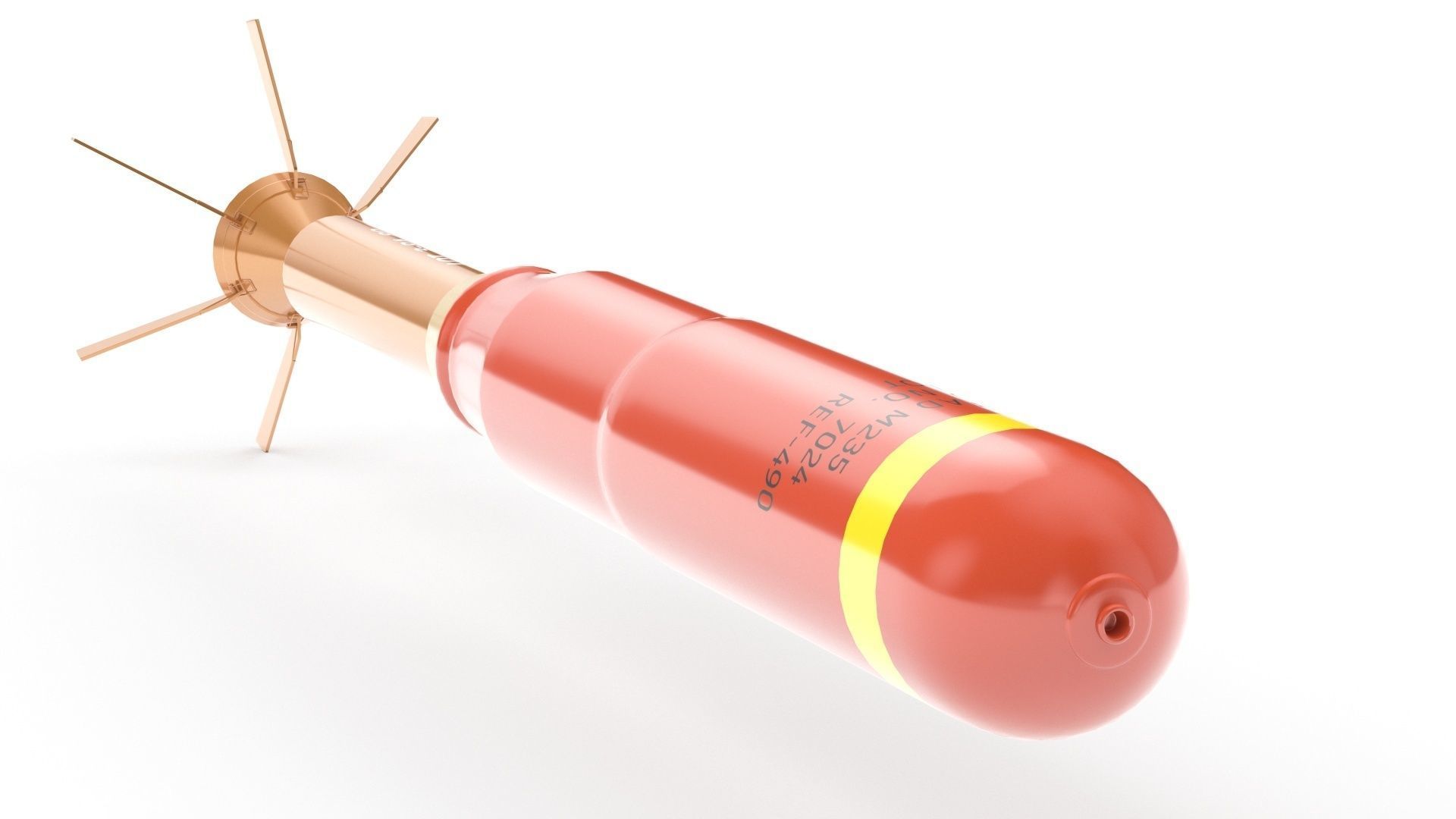 Incendiary Rocket 66 mm M74 3D model_7