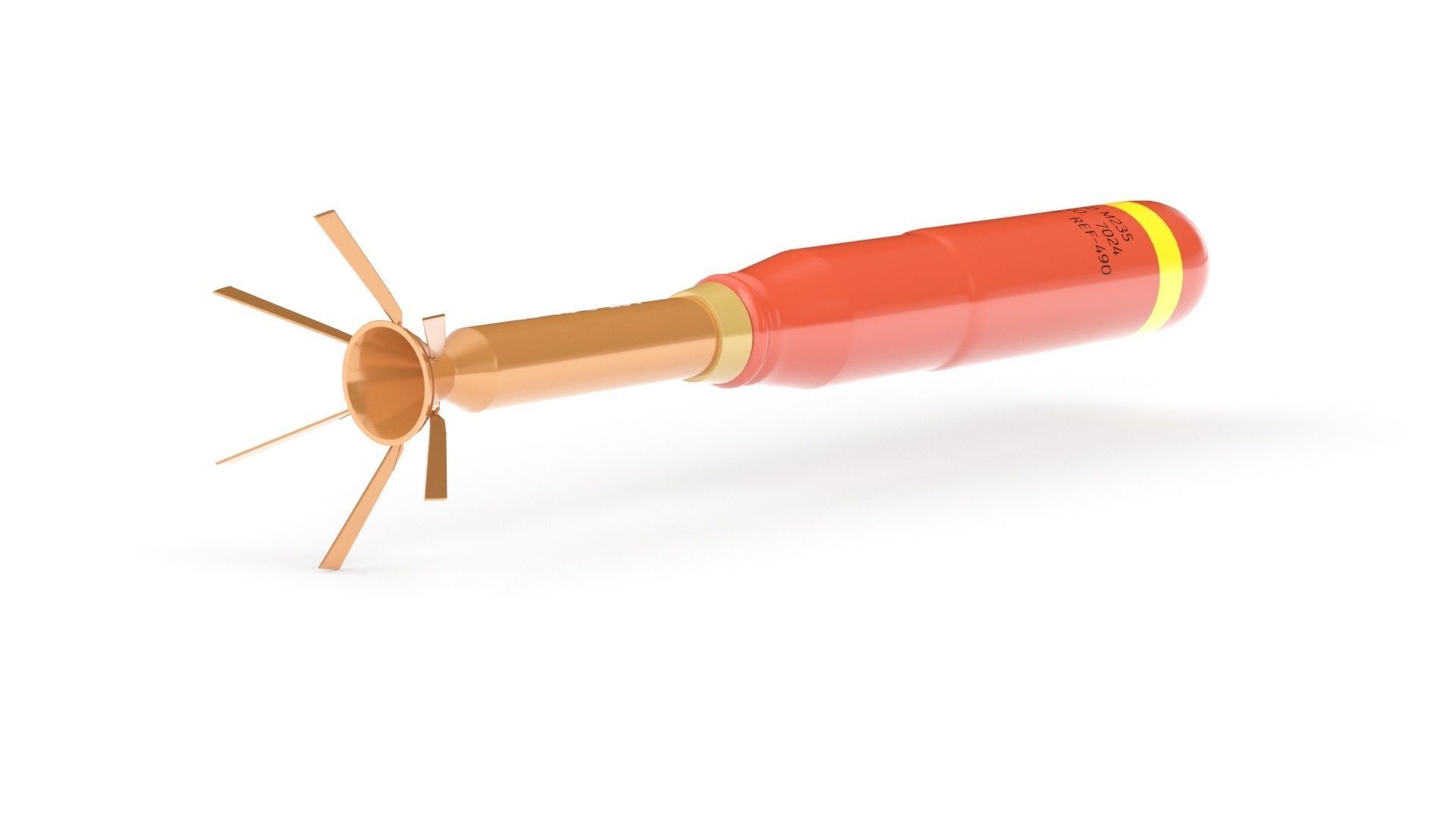 Incendiary Rocket 66 mm M74 3D model_29