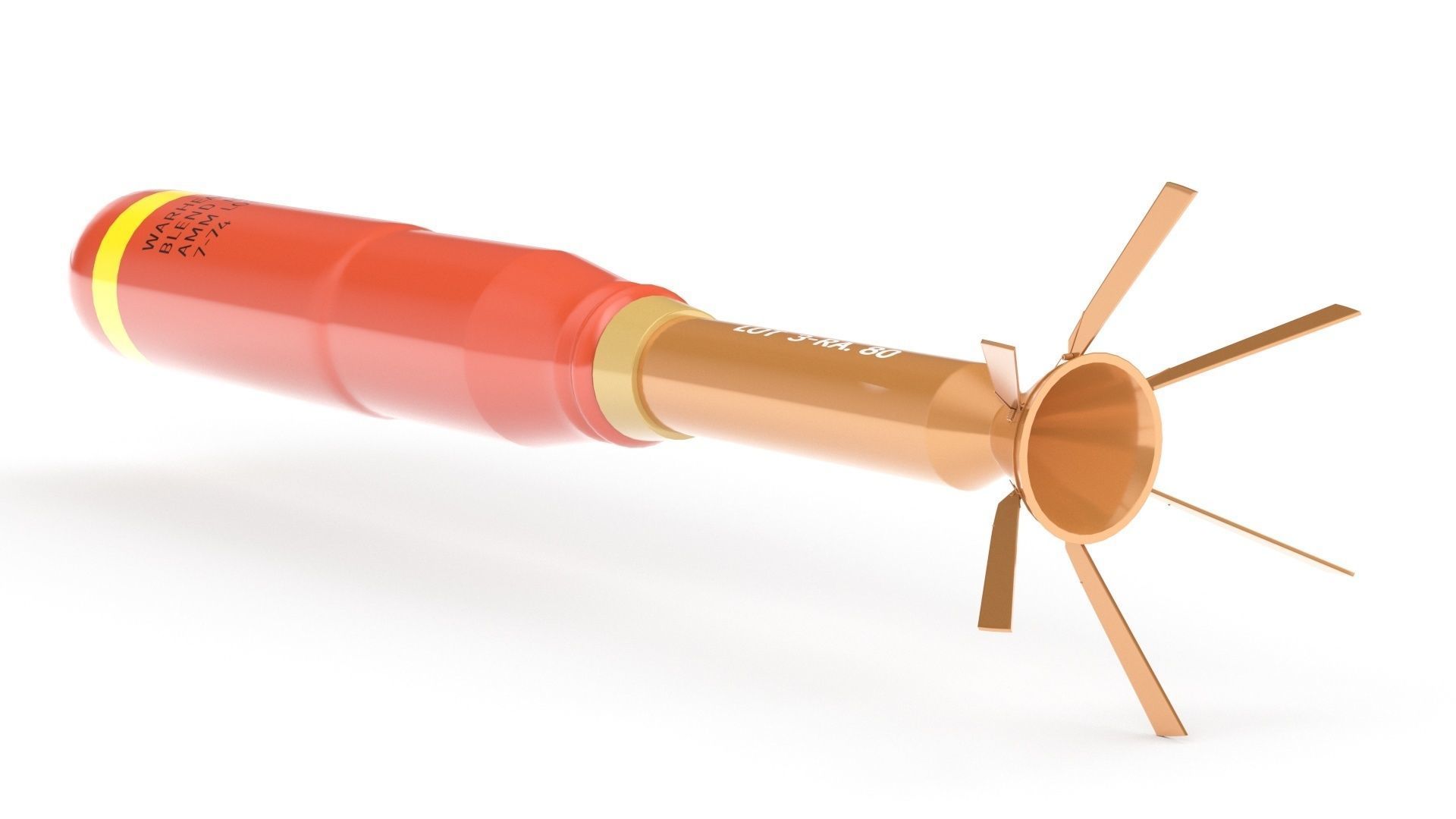 Incendiary Rocket 66 mm M74 3D model_12