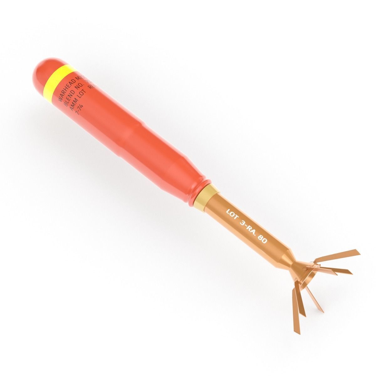Incendiary Rocket 66 mm M74 3D model_33