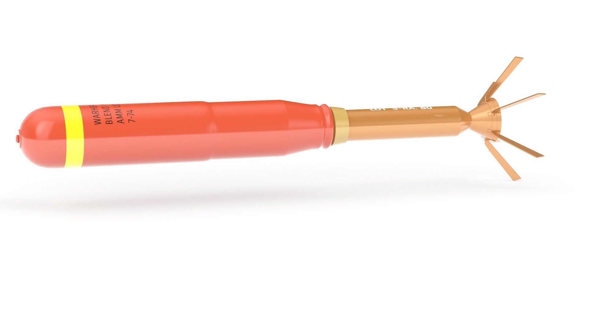 Incendiary Rocket 66 mm M74 3D model_20