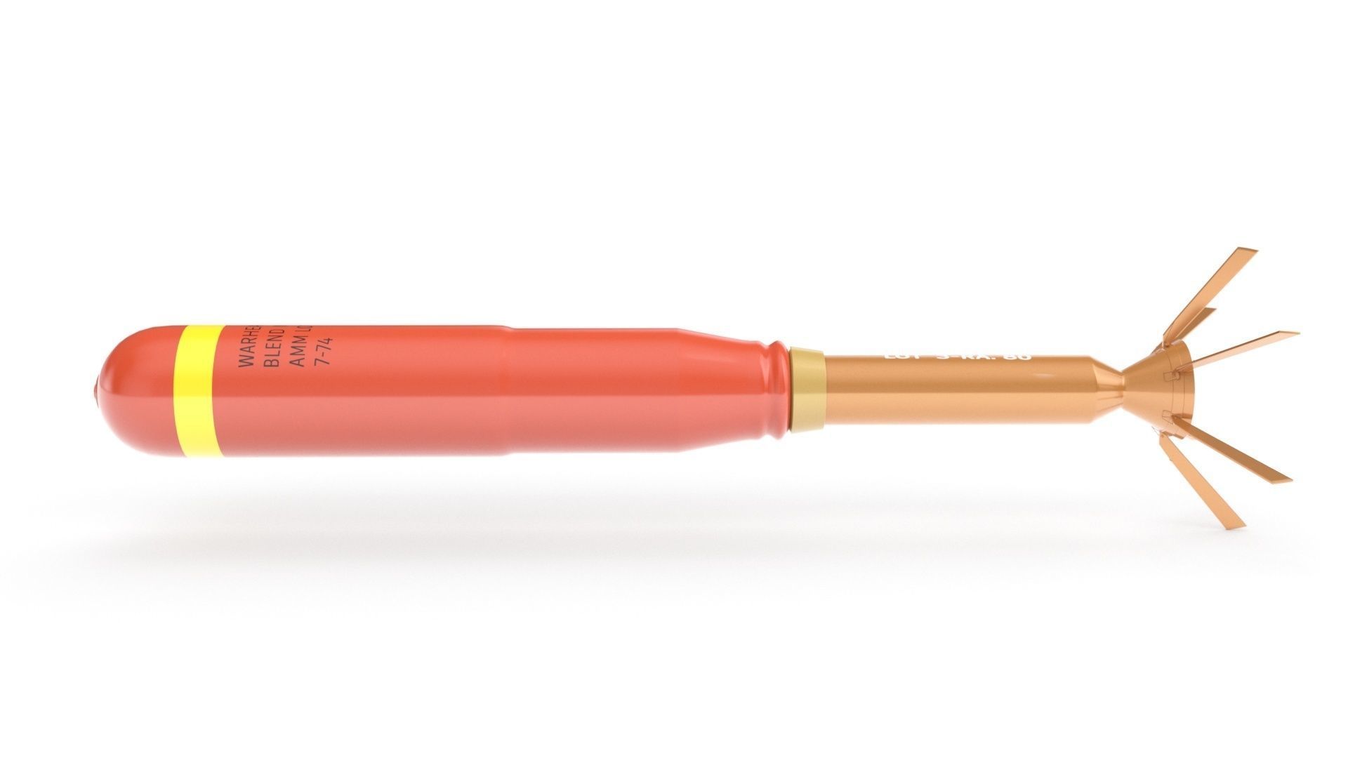 Incendiary Rocket 66 mm M74 3D model_8
